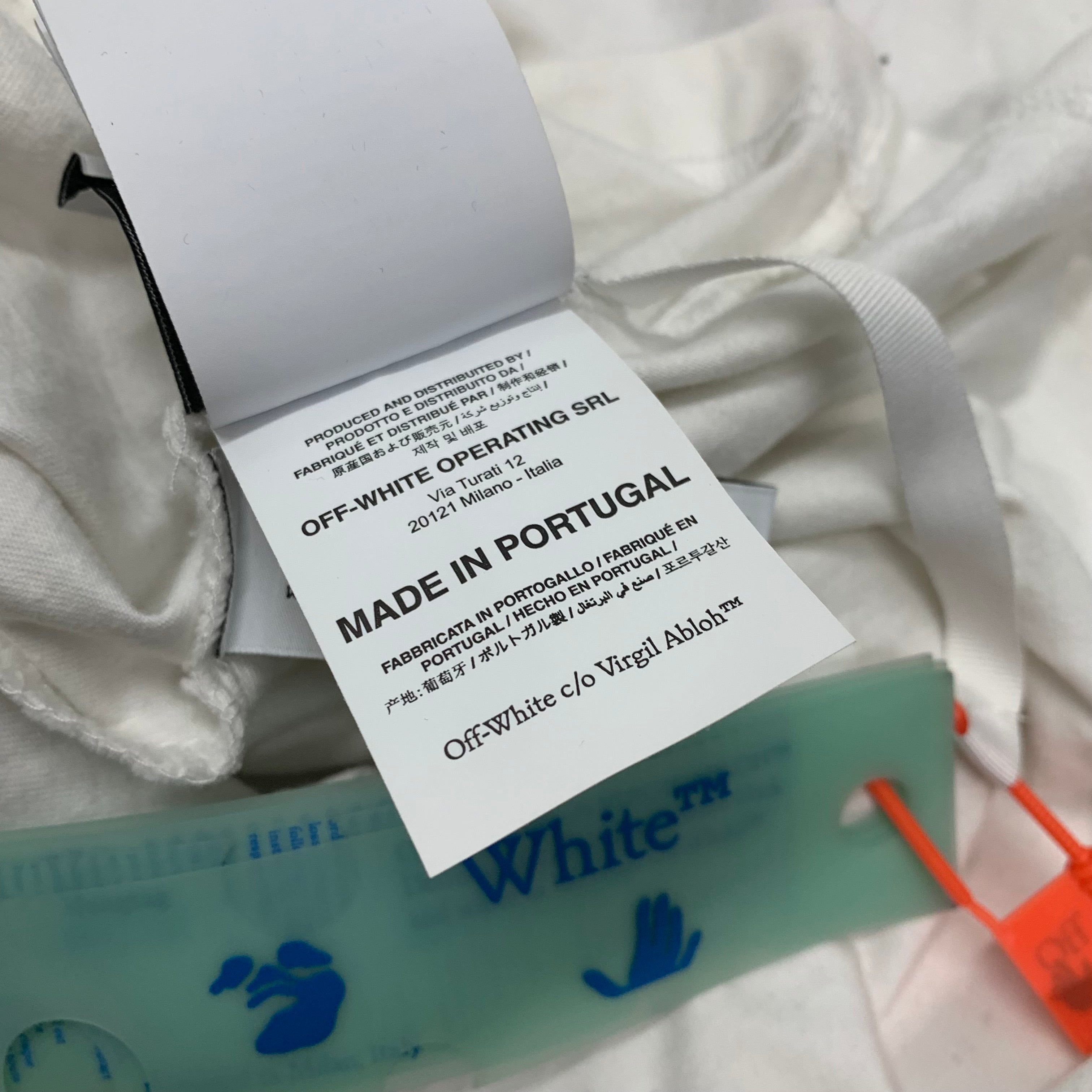 Off White Small Tee 70s Type Casual White T-Shirt Virgil Abloh
