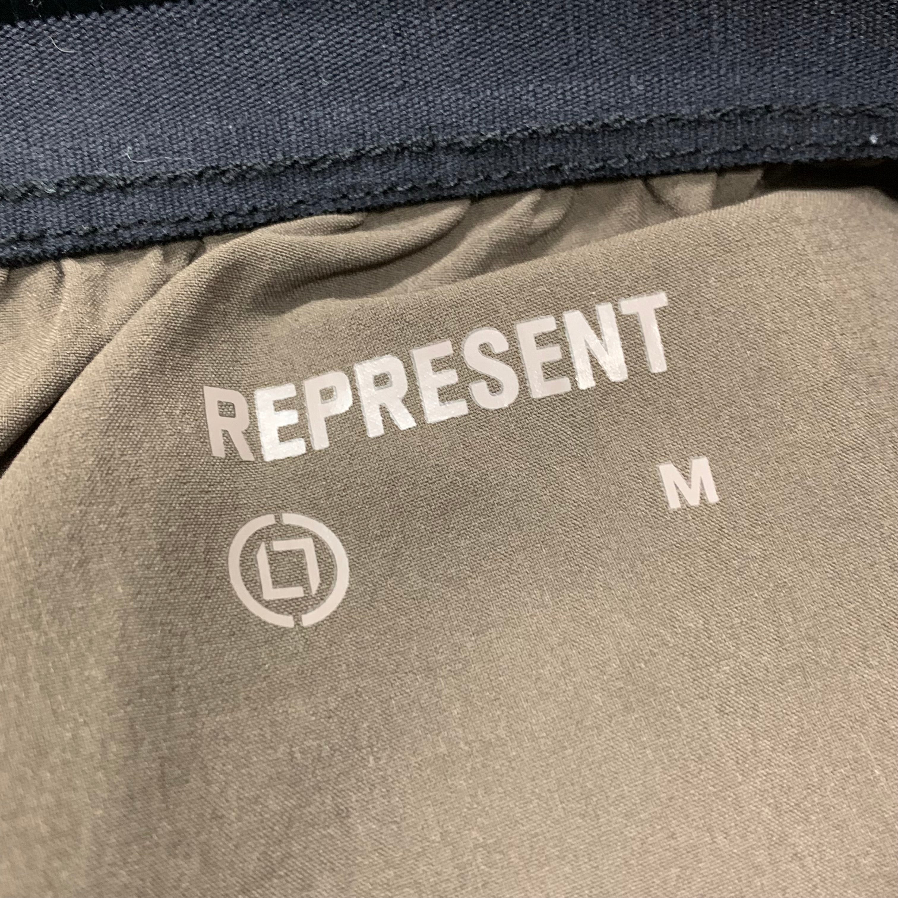 Represent Medium Shorts Fused Brown Gym Bottoms