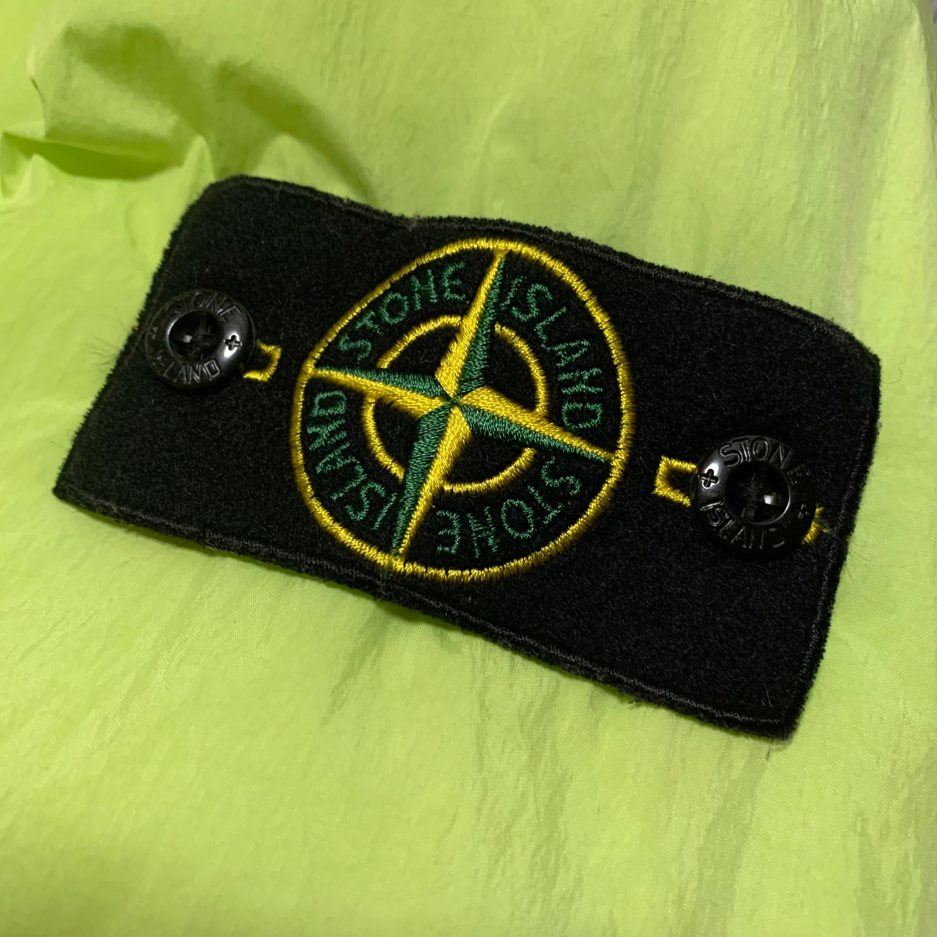 Stone Island Medium Lime Green Garment Dyed Crinkle Reps NY Jacket 2019