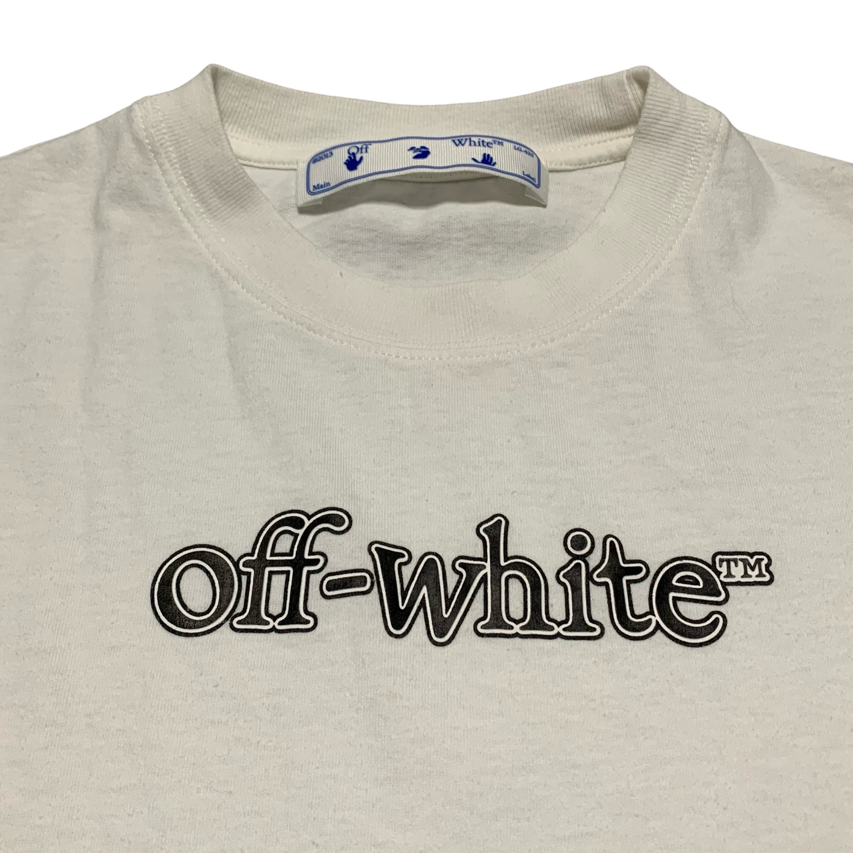Off White Small Graphic White Tee Virgil Abloh Boxy Fit