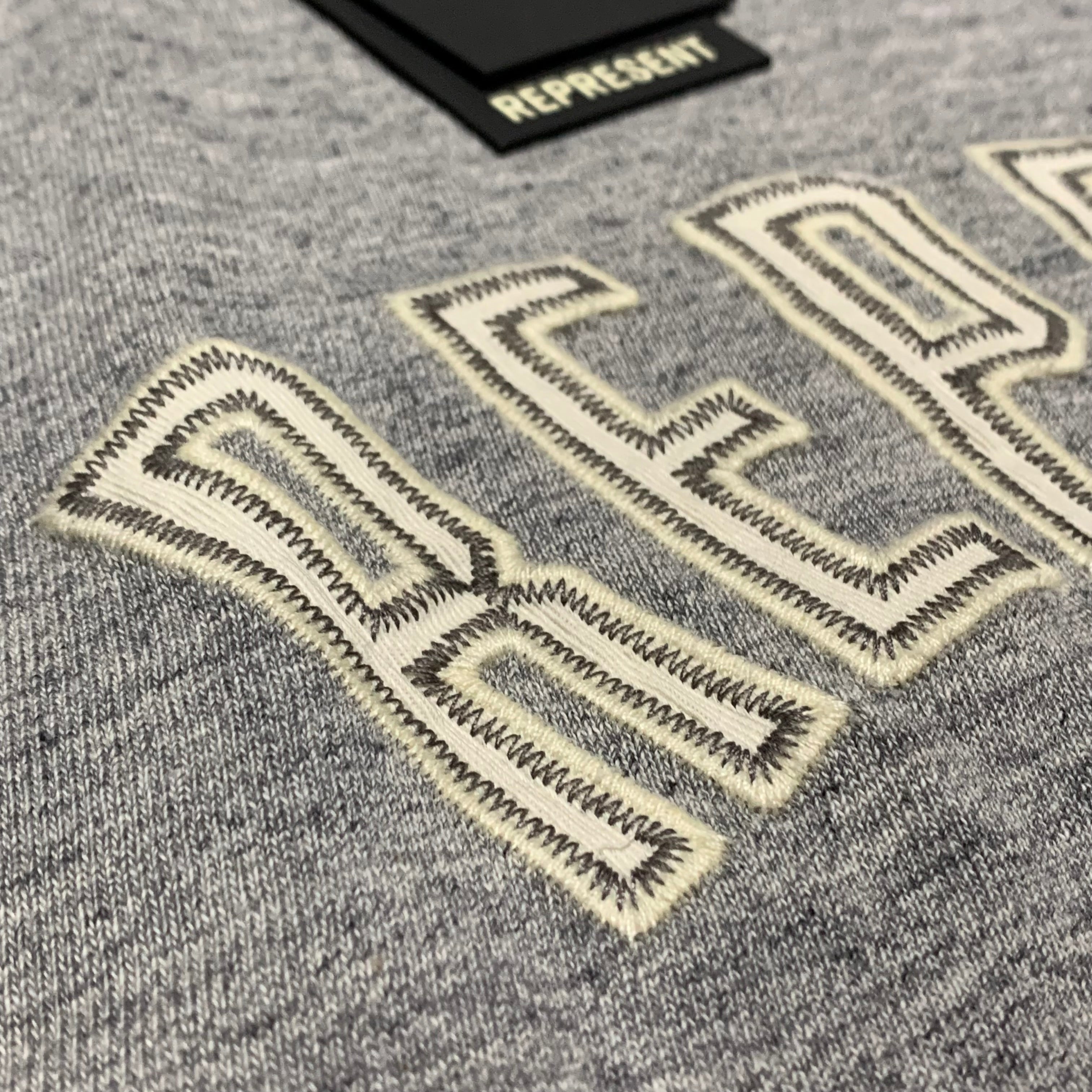 Represent Small England Applique Grey Marl Tee