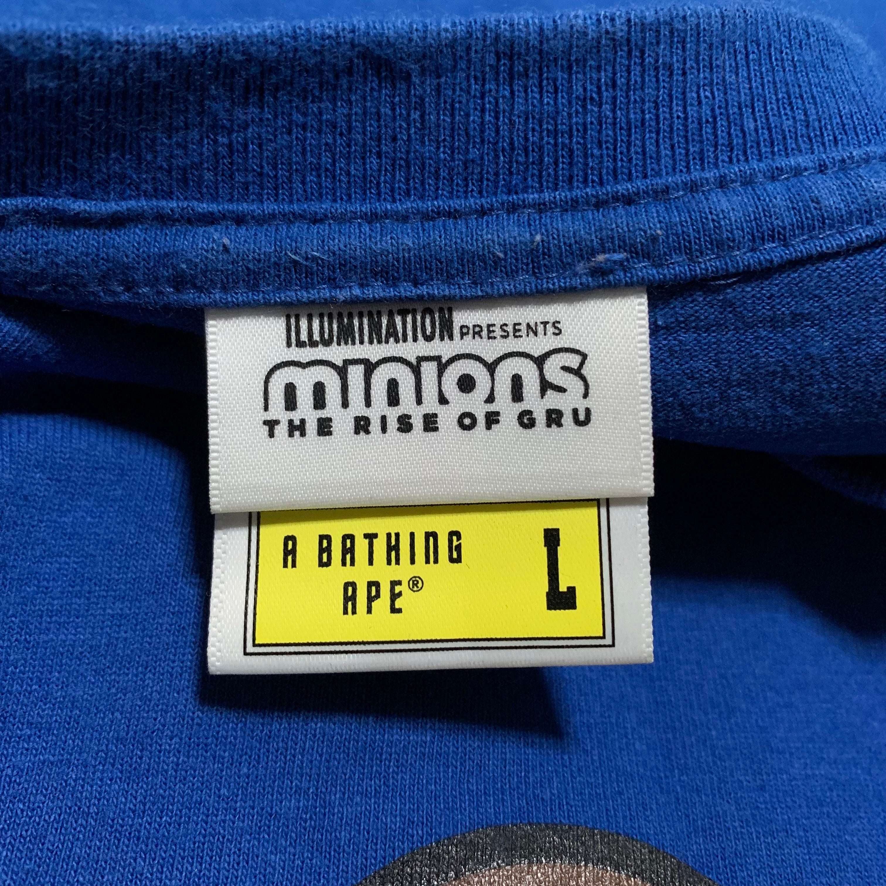 Bape Large Minions Baby Milo Blue Tee A Bathing Ape