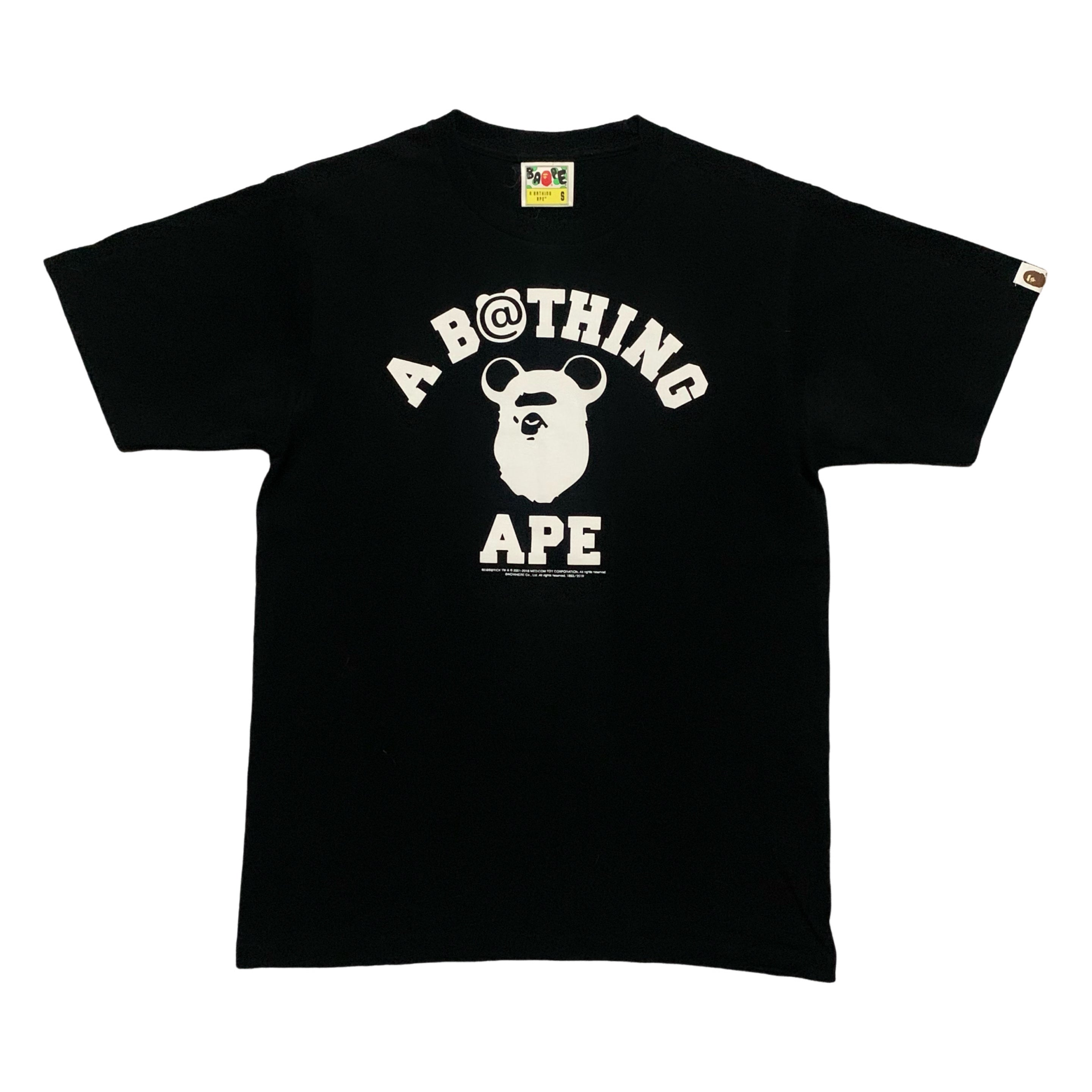 Bape Small College Bearbrick Medicom Black Tee A Bathing Ape 2018