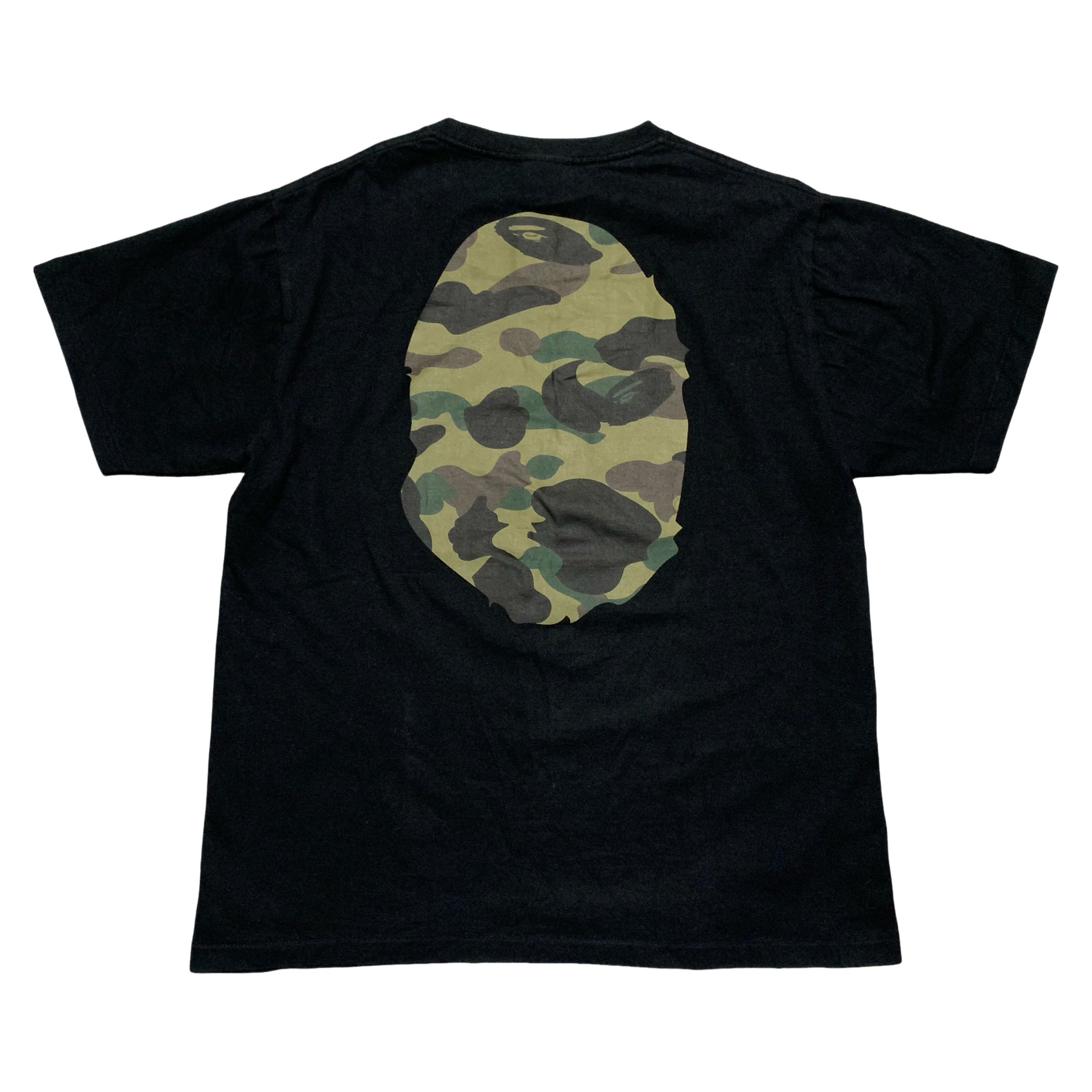 Bape Large Big Ape Head 1st Camo Black Tee A Bathing Ape
