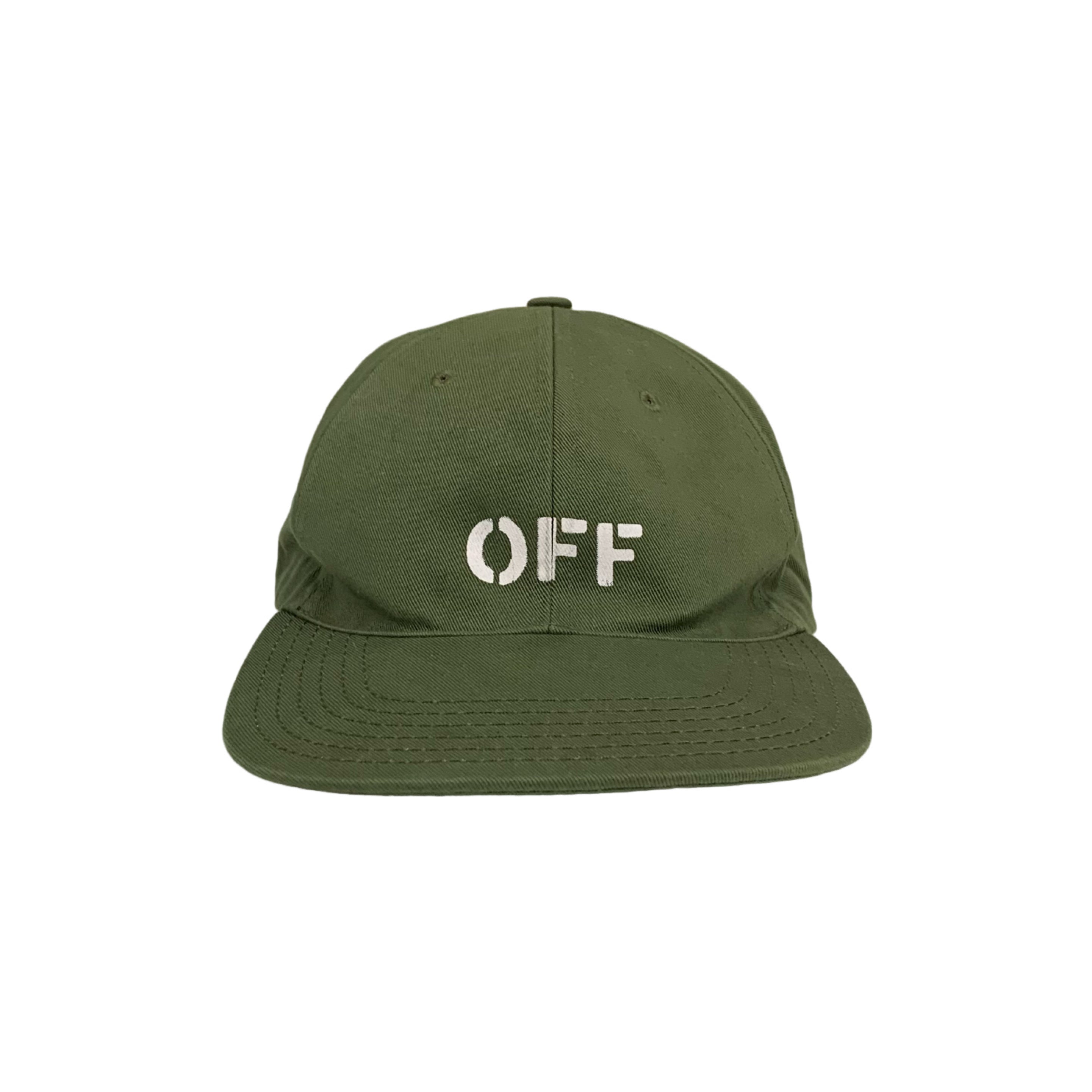 Off White Hat 'Off' Graphic Khaki Green Baseball Cap Virgil Abloh