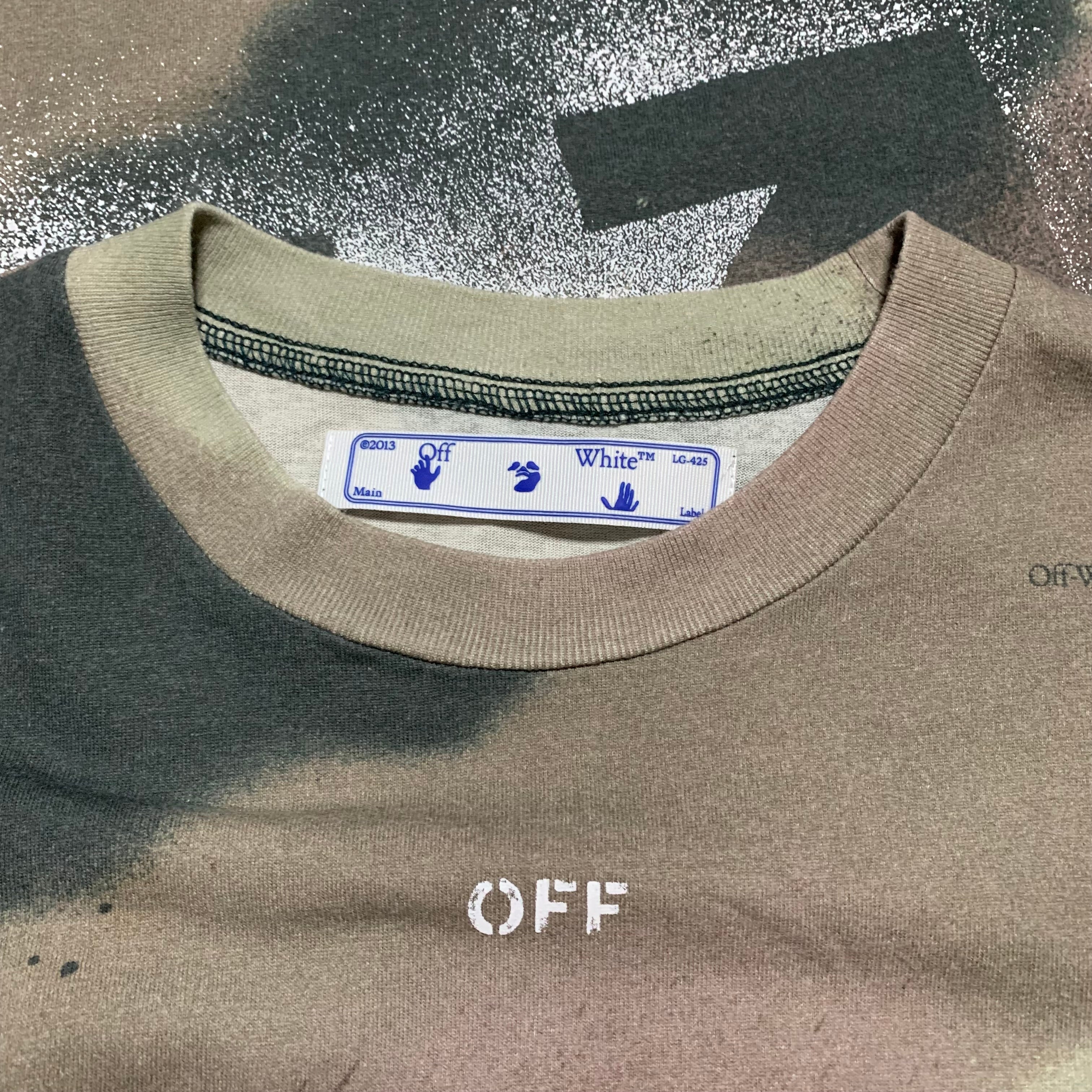 Off White XXS Stencil Arrows Camo Tee Virgil Abloh