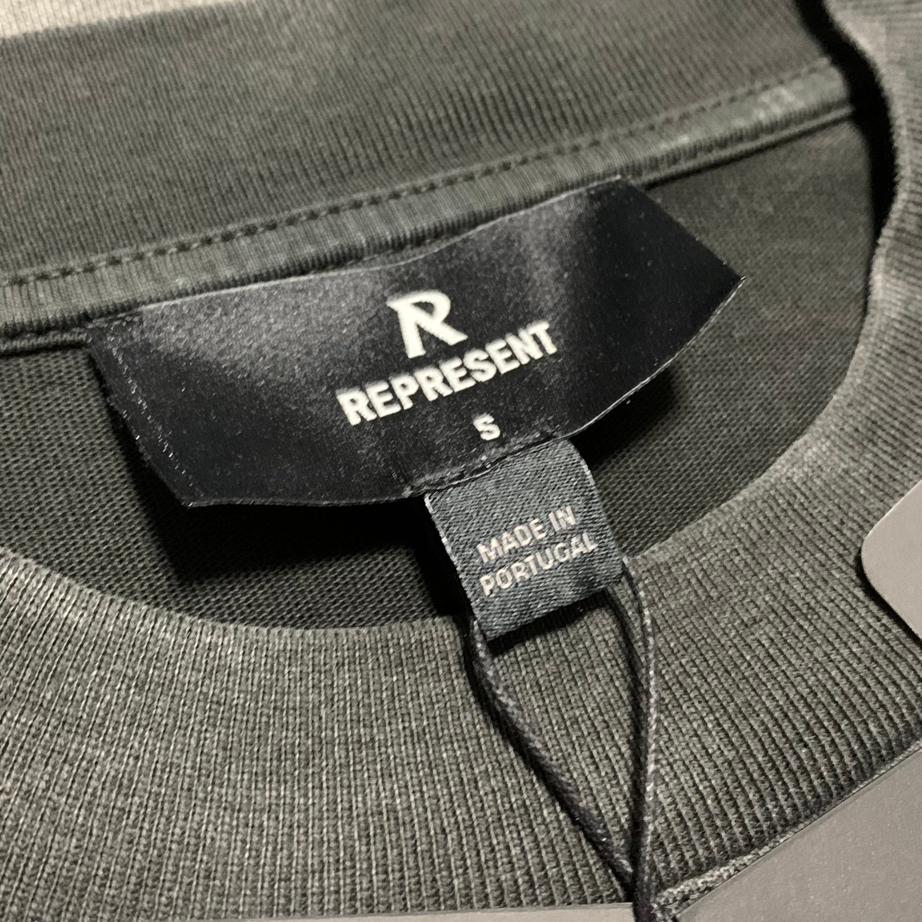 Represent Oasis Small Owners Club Stained Black Tee