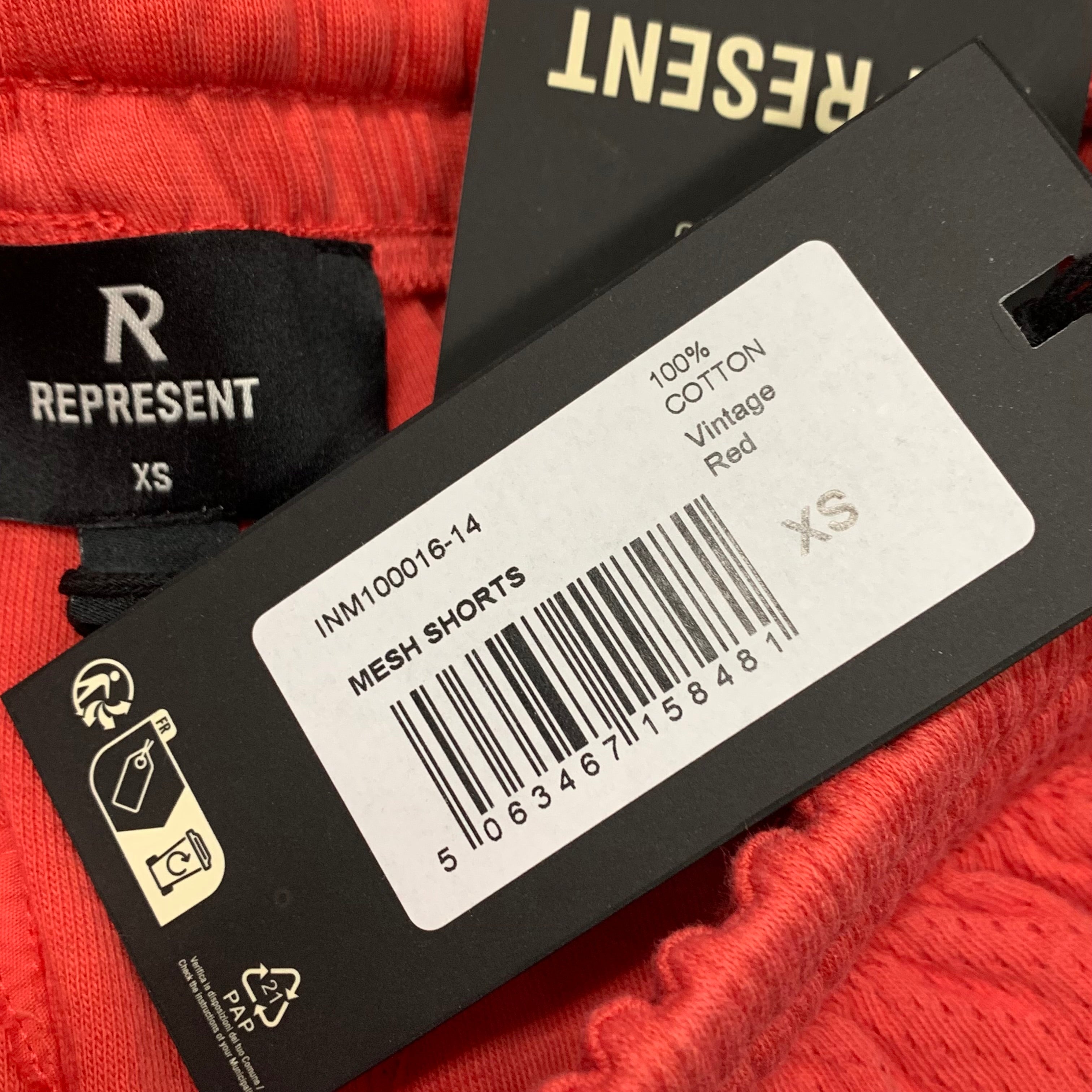 Represent XS Shorts Initial Mesh Vintage Red Bottoms
