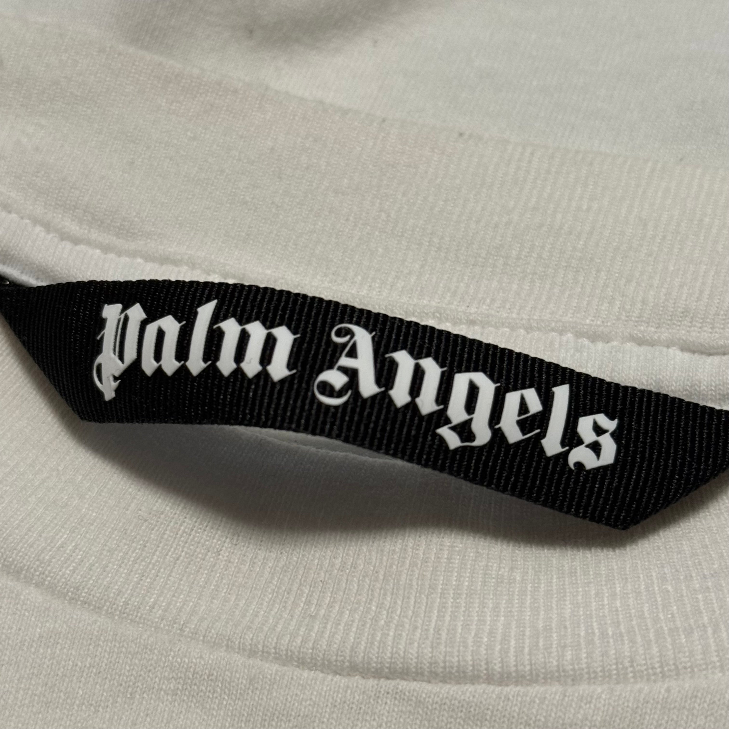 Palm Angels Small Paris Sprayed White Tee