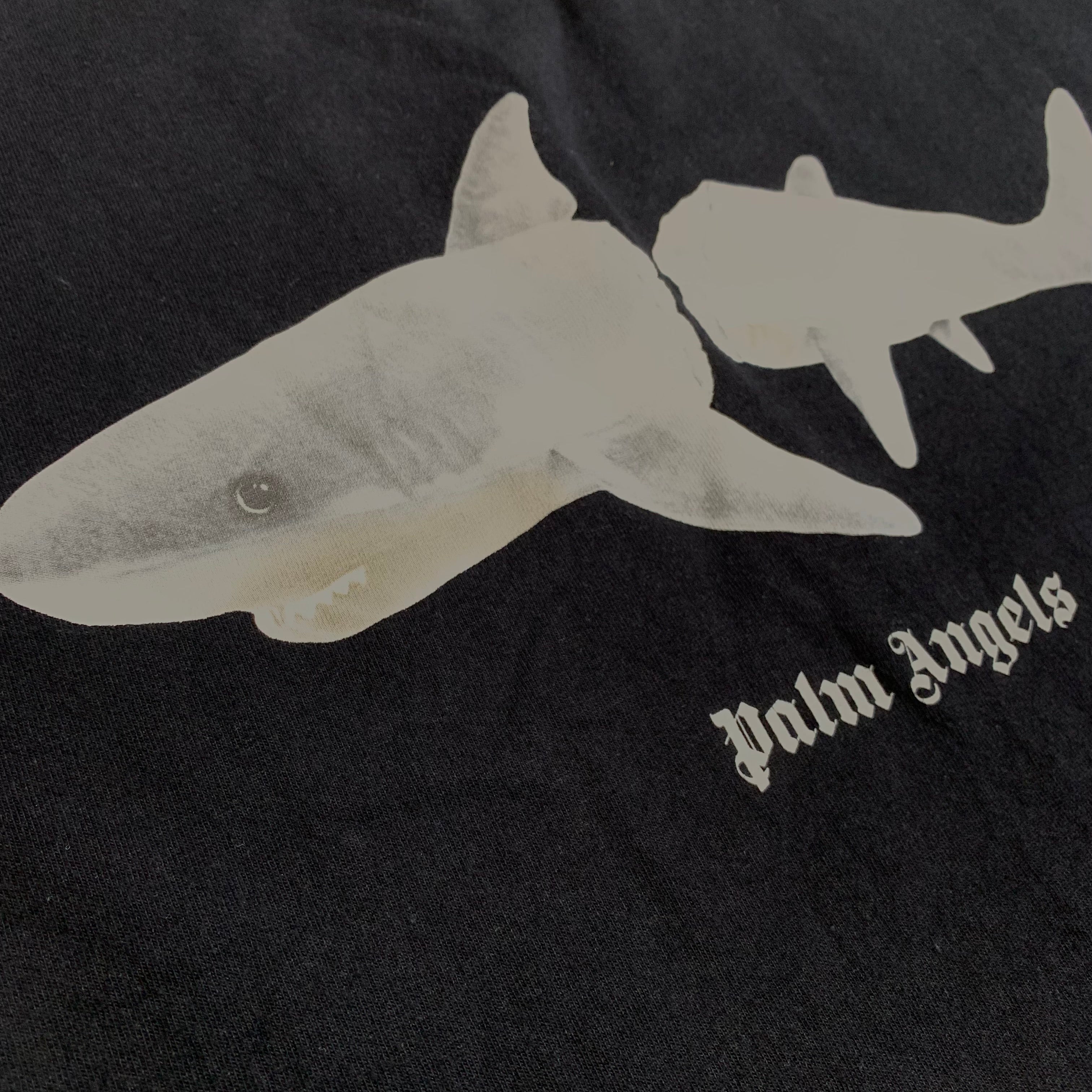 Palm Angels Small Tee Shark Split Black T-Shirt