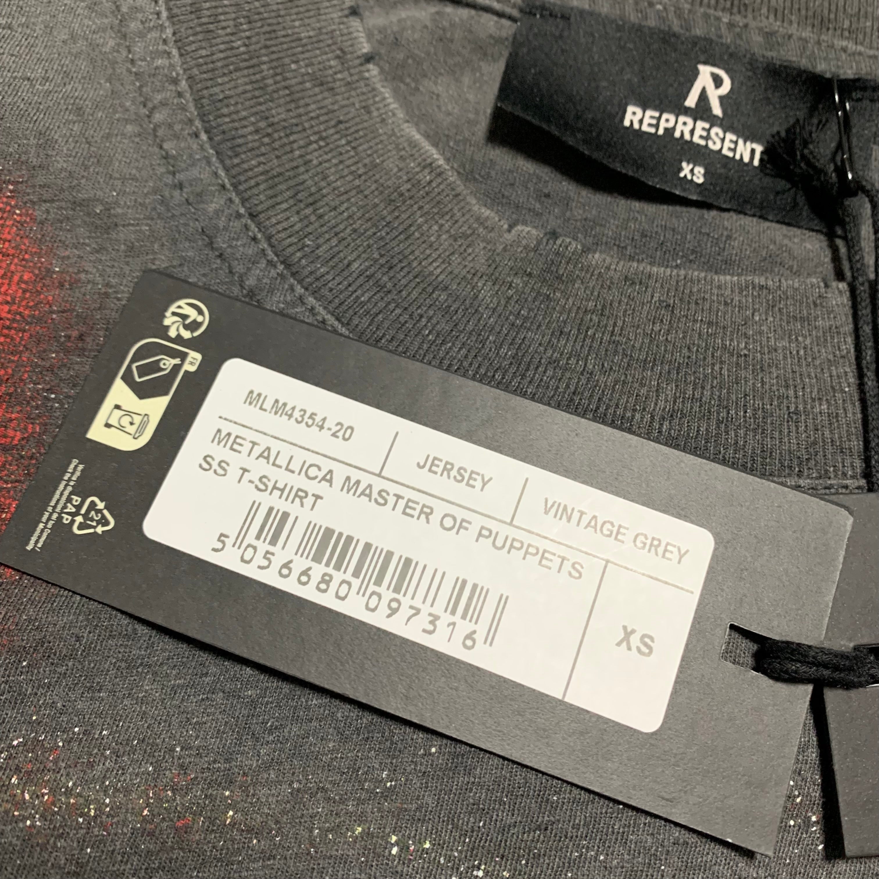 Represent XS Metallica Master Of Puppets Vintage Grey Tee