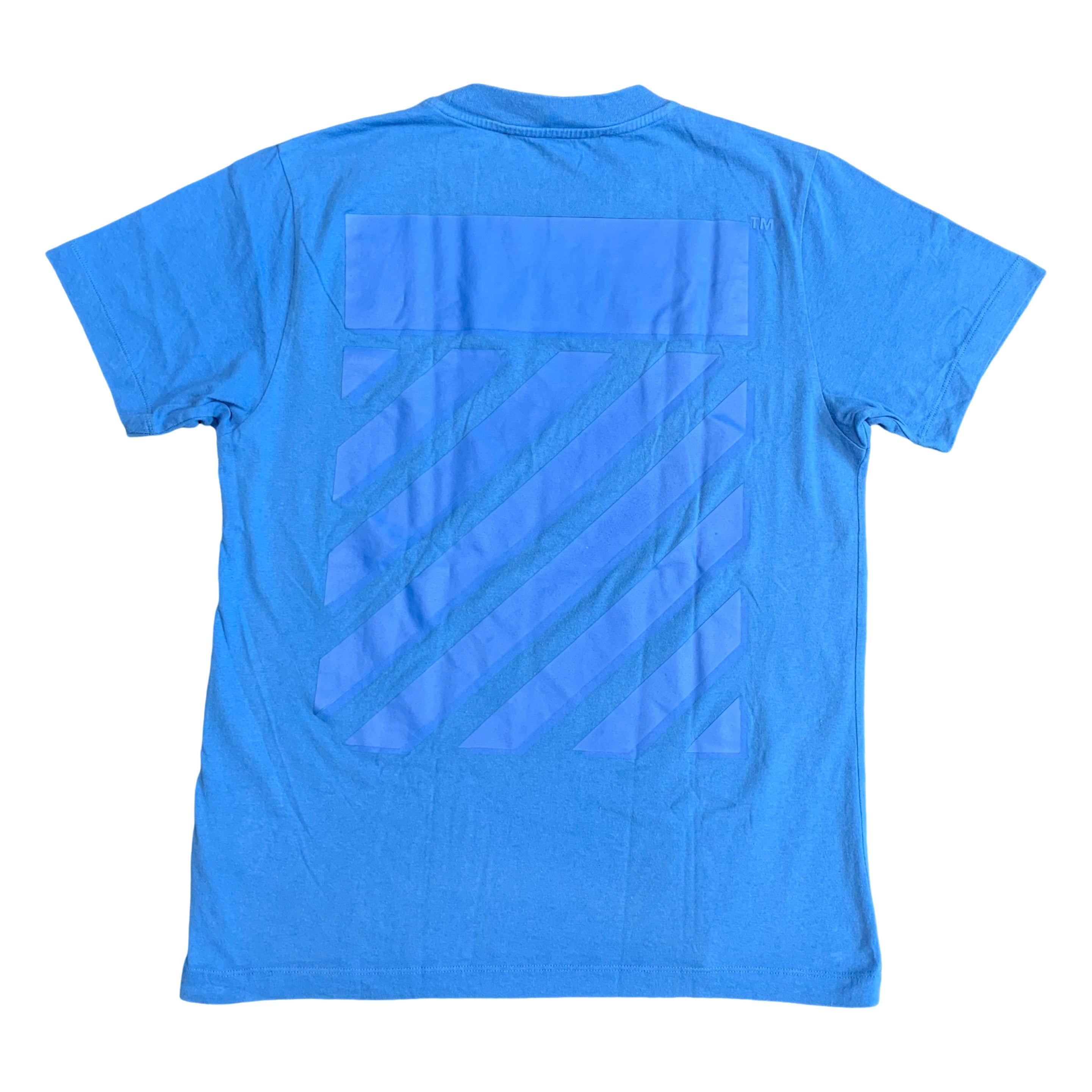 Off White Medium Tee Diag Tab Blue T-Shirt Virgil Abloh