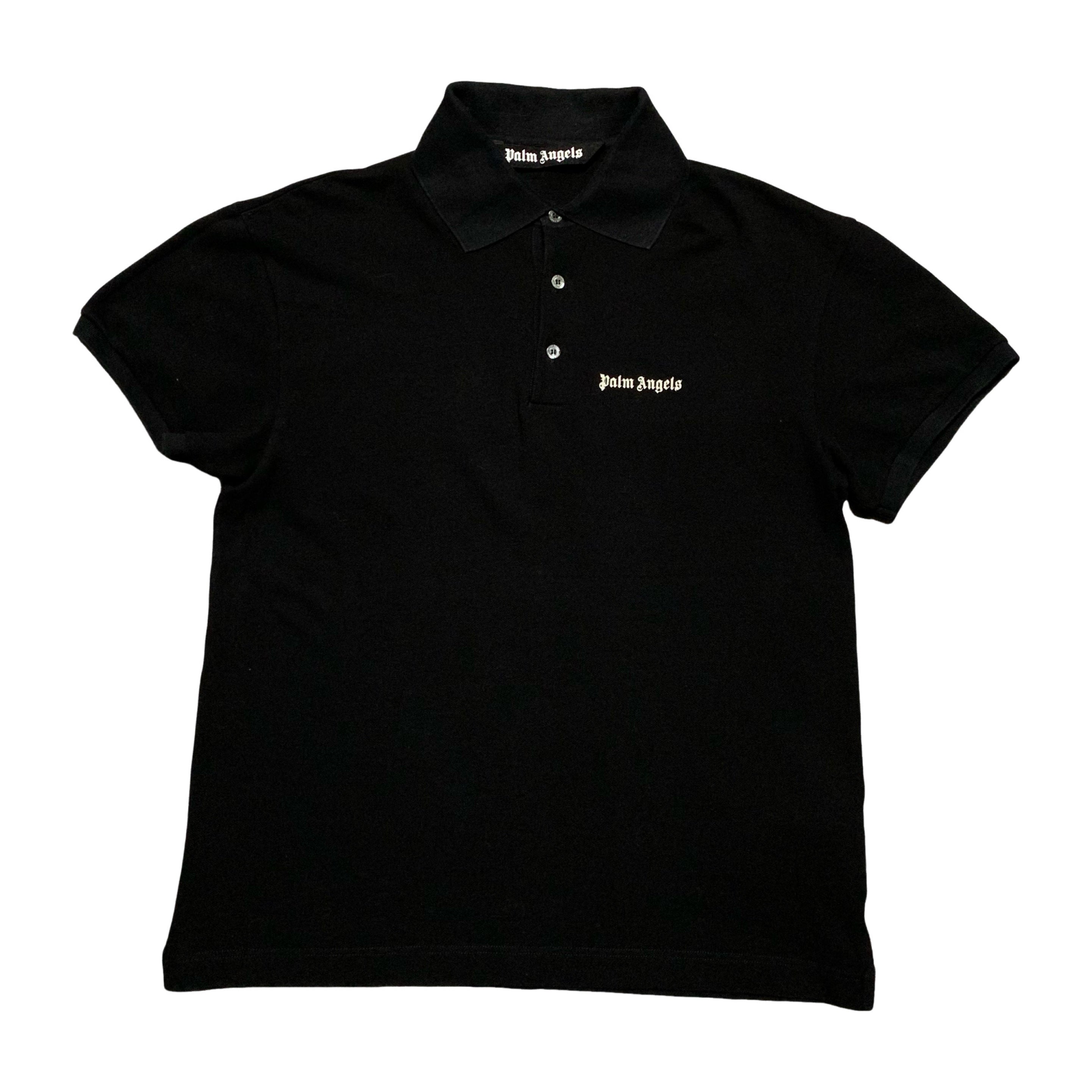 Palm Angels Small Polo Shirt Classic Black Top