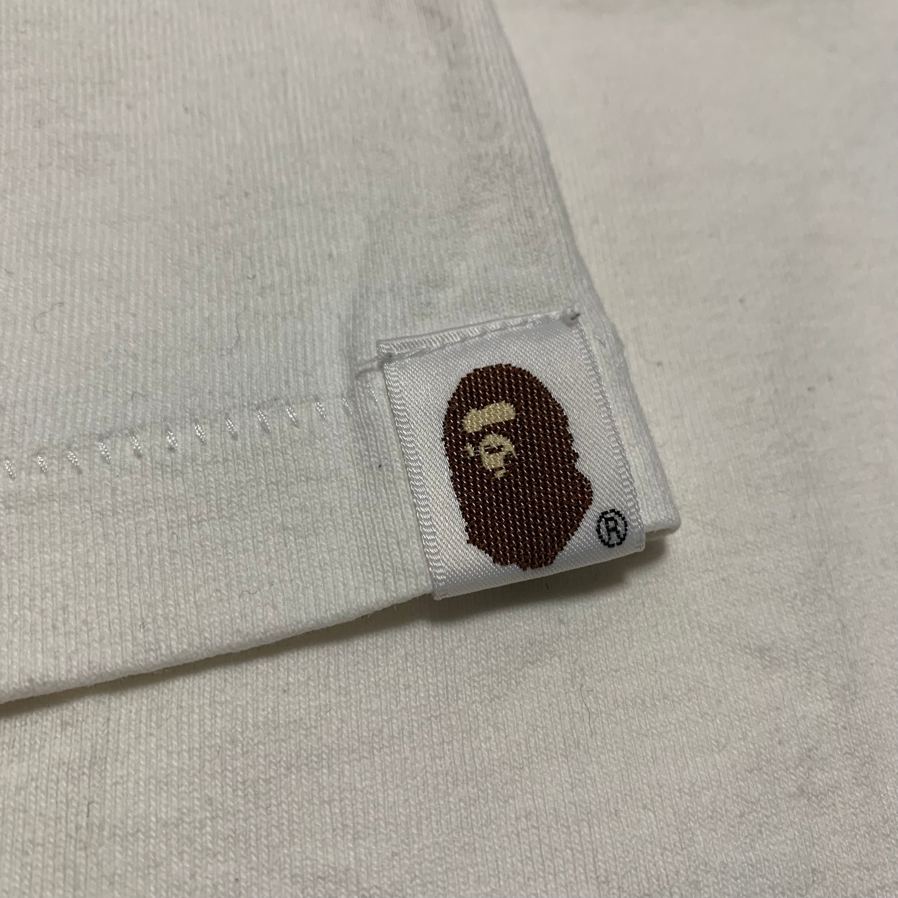 Bape Large Flame Ape Head White Tee A Bathing Ape