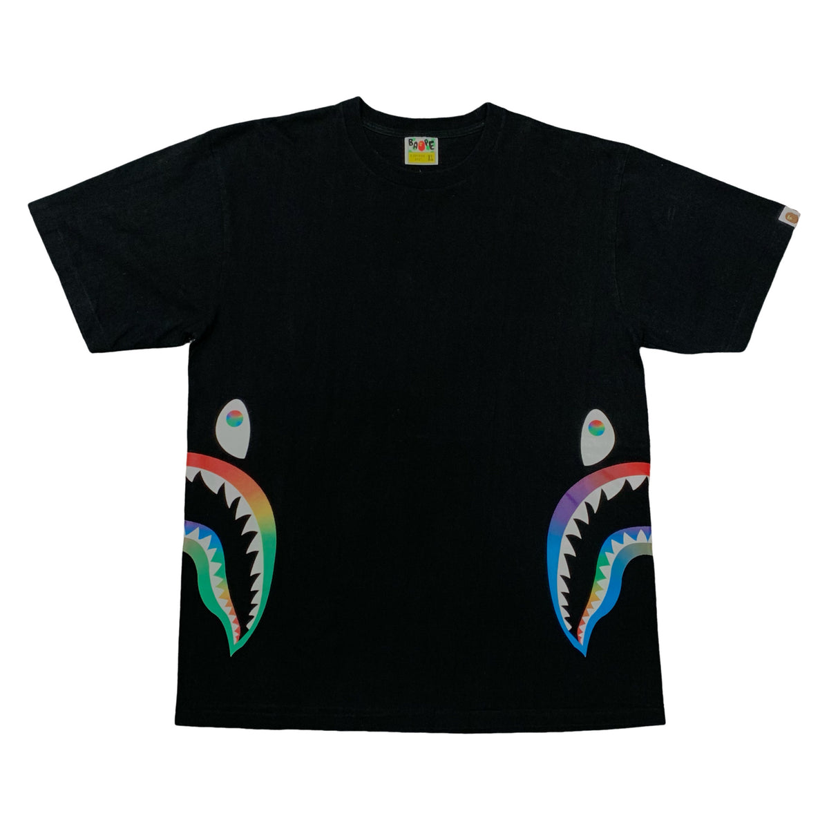 Bape XL Tee Side Shark Multi Camo Black T-Shirt A Bathing Ape
