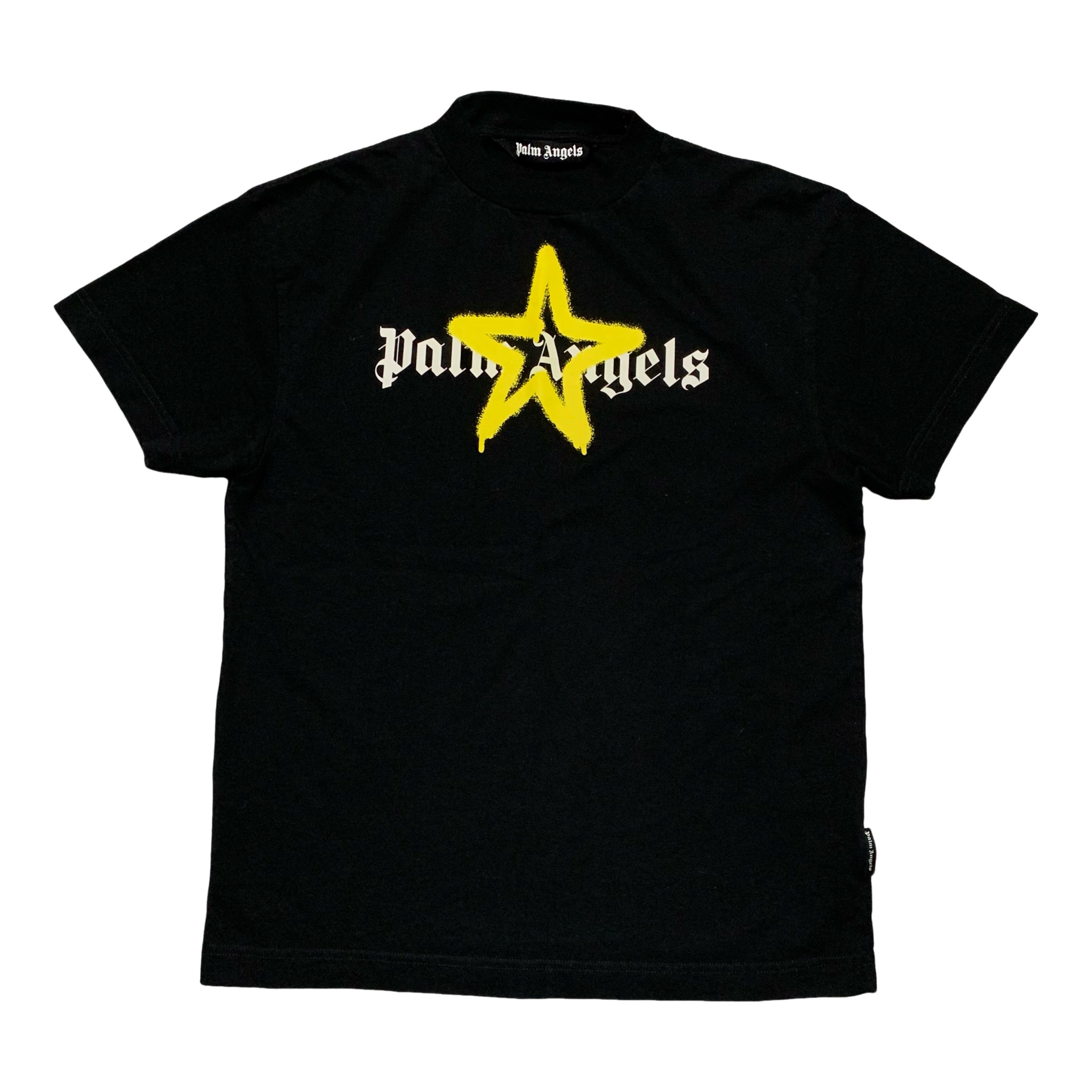 Palm Angels Medium Tee Star Sprayed Black T-Shirt