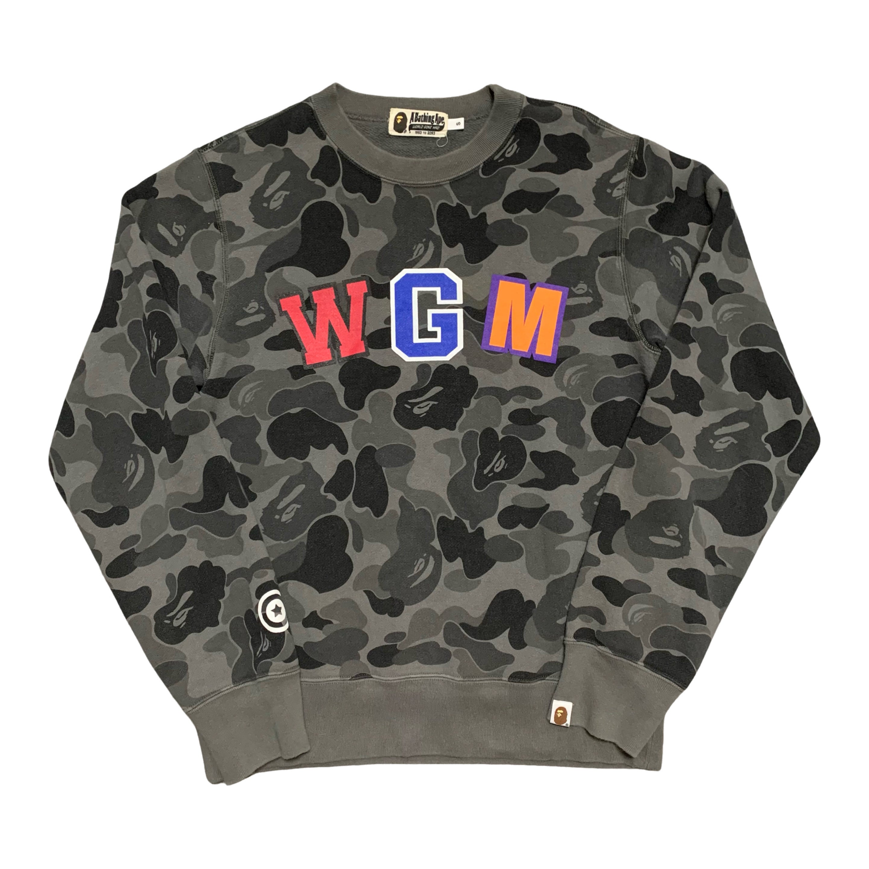 Bape Small Shark ABC Camo Black Sweatshirt Crewneck