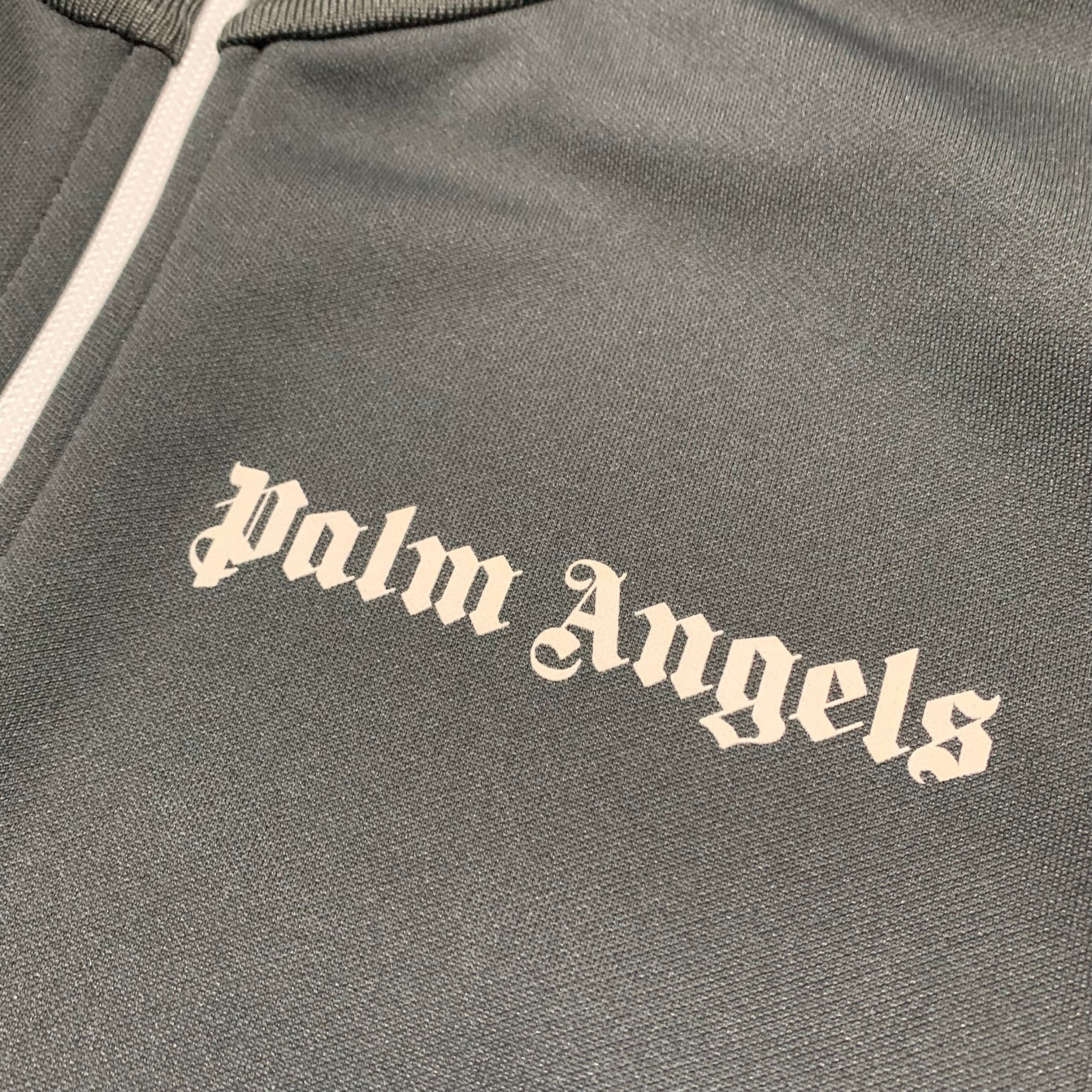 Palm Angels Medium Classic Track Jacket Zip Dark Grey