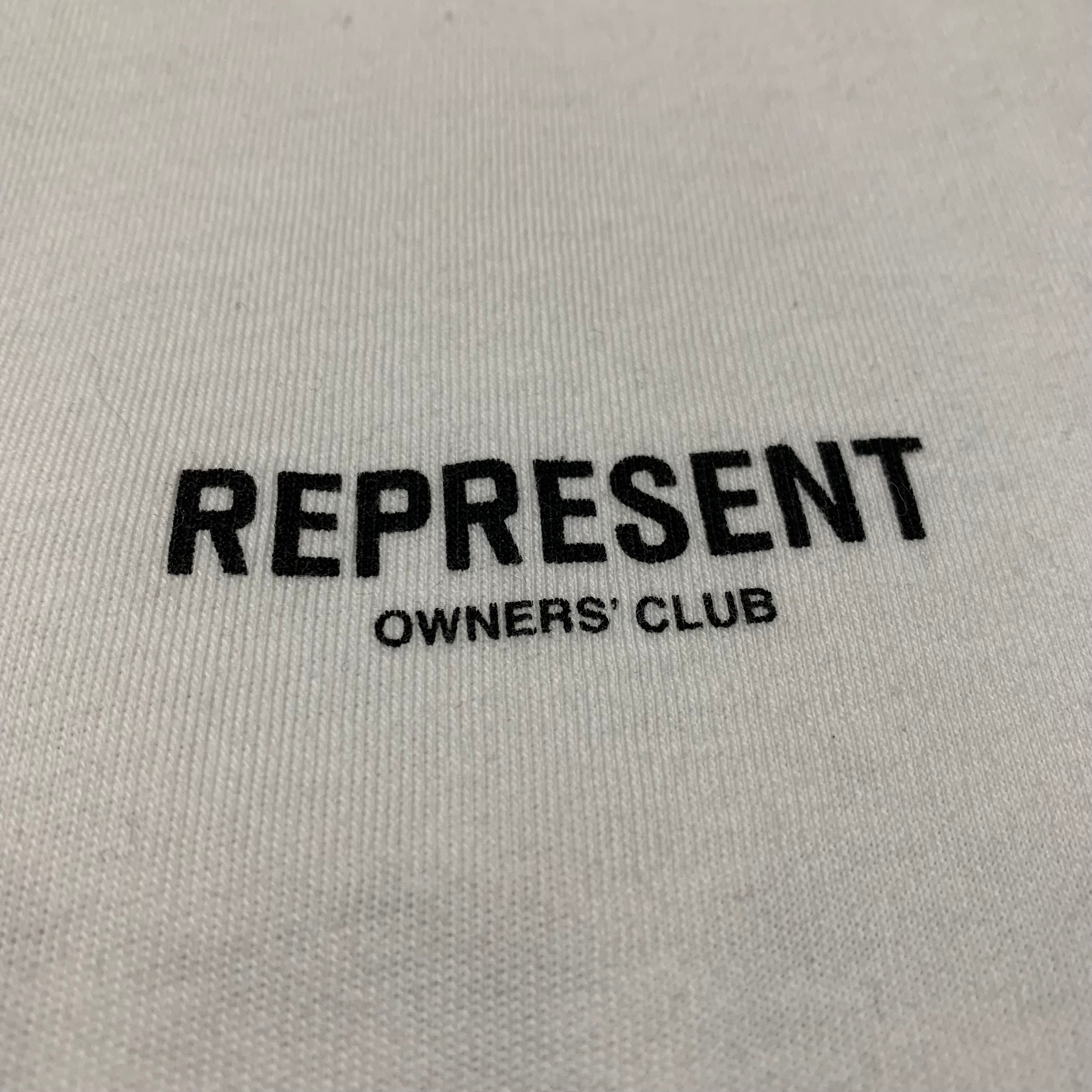 Represent Medium Tee Owners Club Flat White T-Shirt