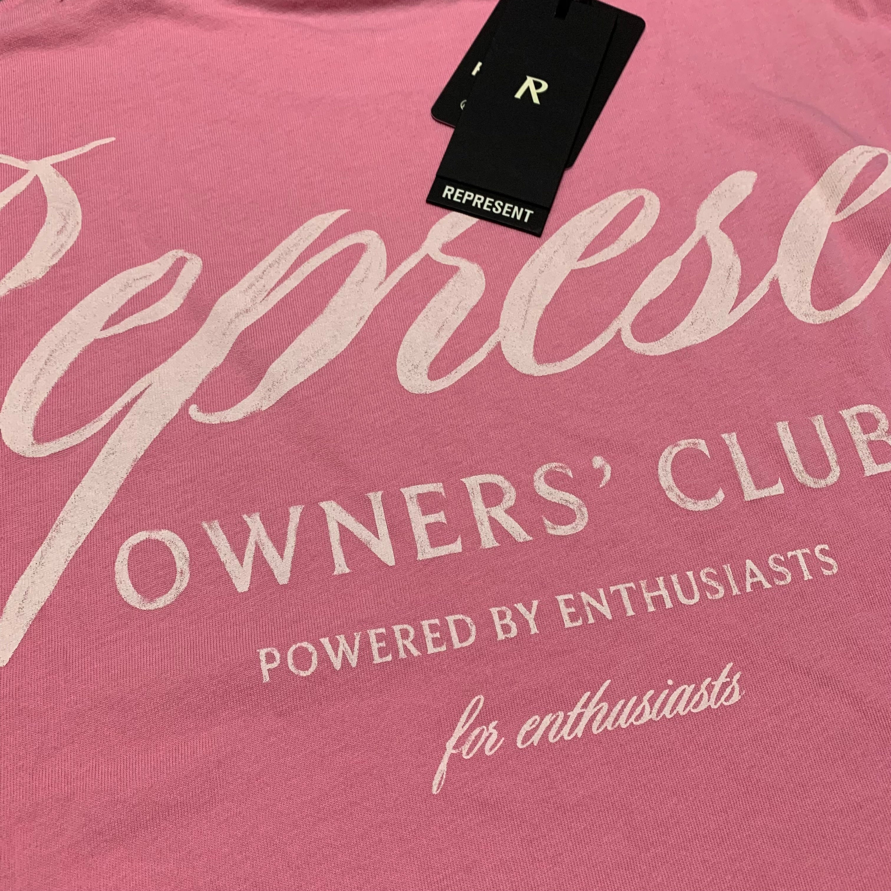 Represent Small Pink Owners Club Script Tee