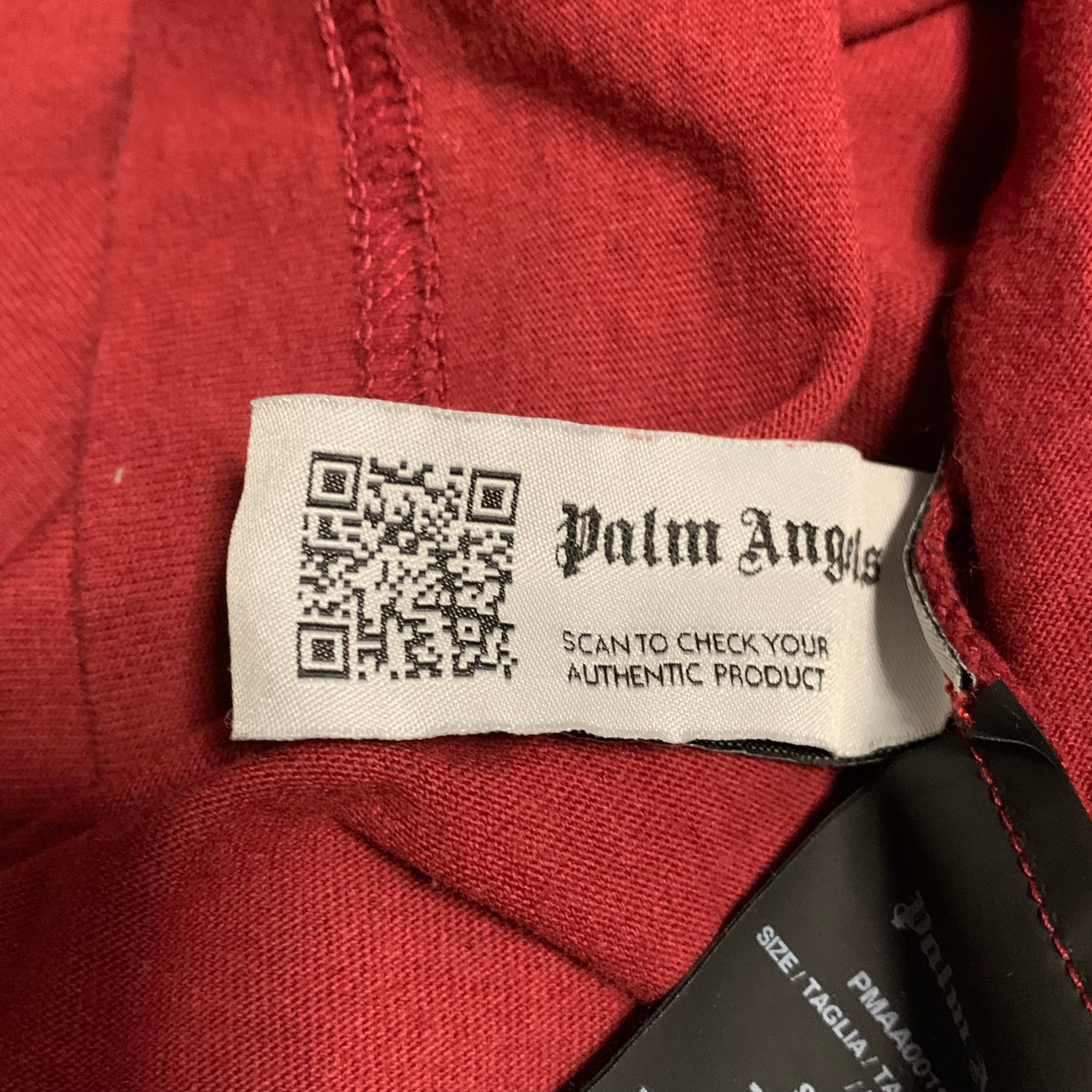 Palm Angels XL Bear Classic Burgundy Tee