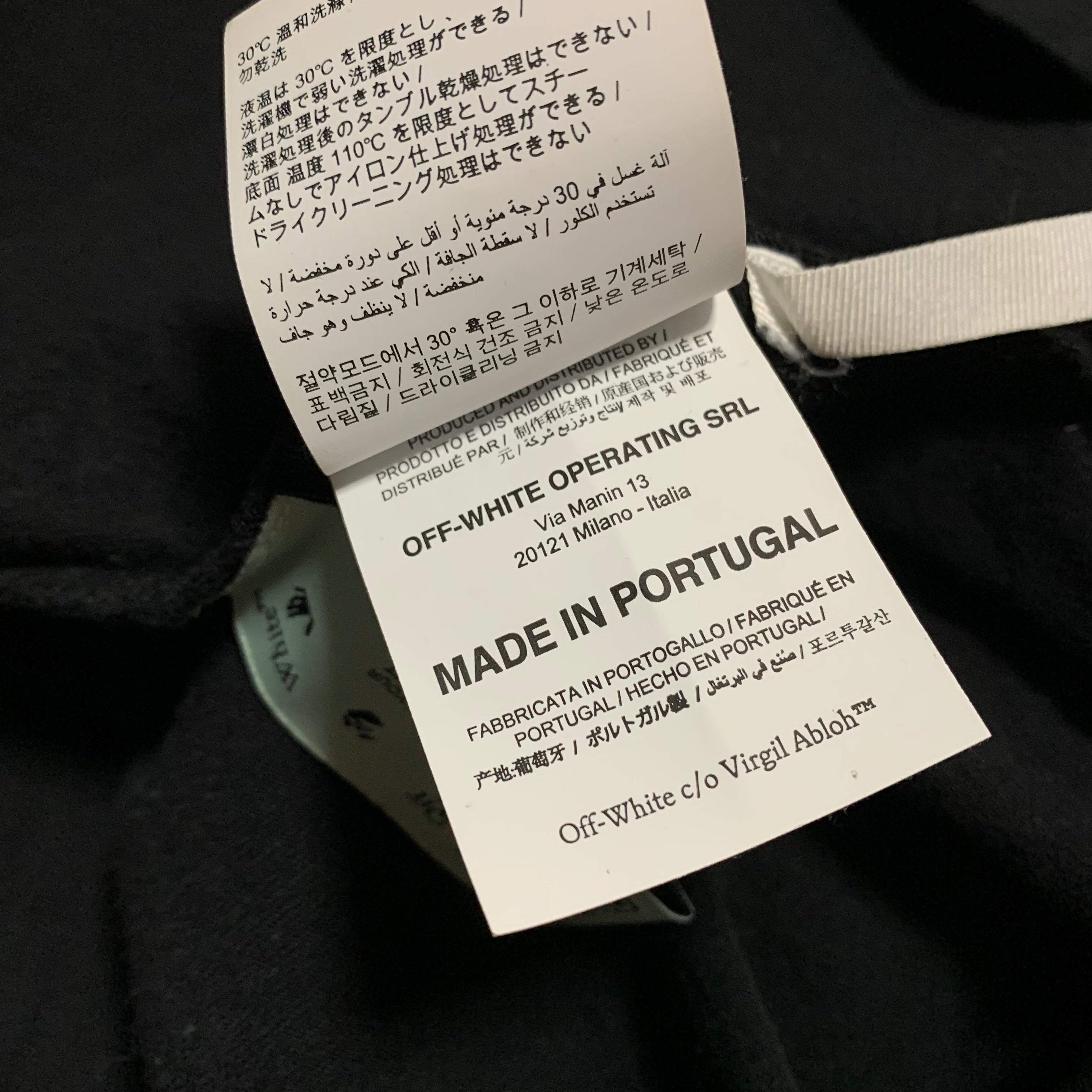 Off White Small Trellis Worker Black Tee Virgil Abloh