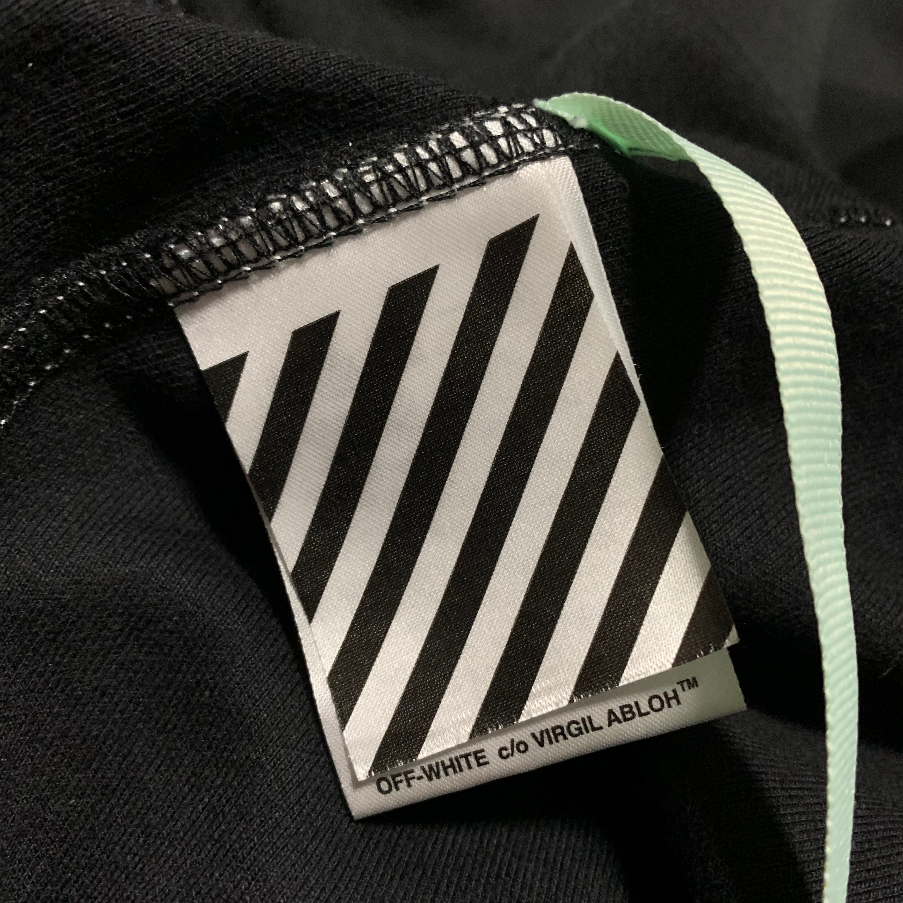 Off White Large Hoodie 'I WAS JUST THINKING' Black Virgil Abloh