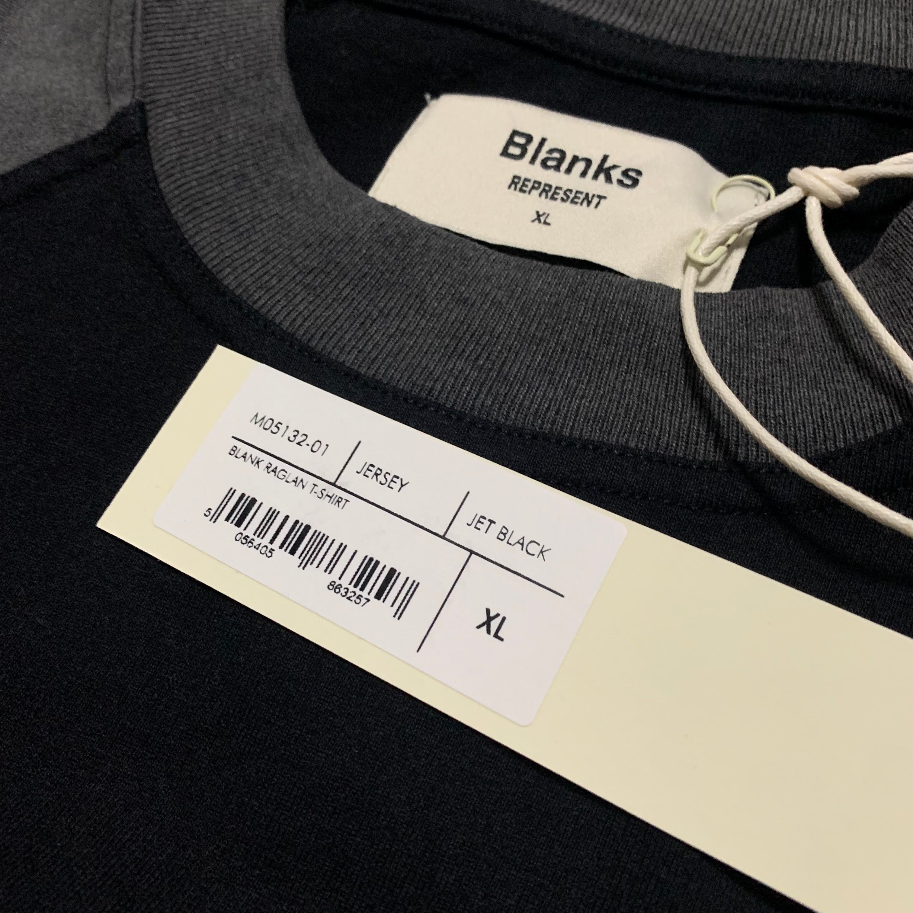 Represent XL Blanks Raglan Jet Black Tee