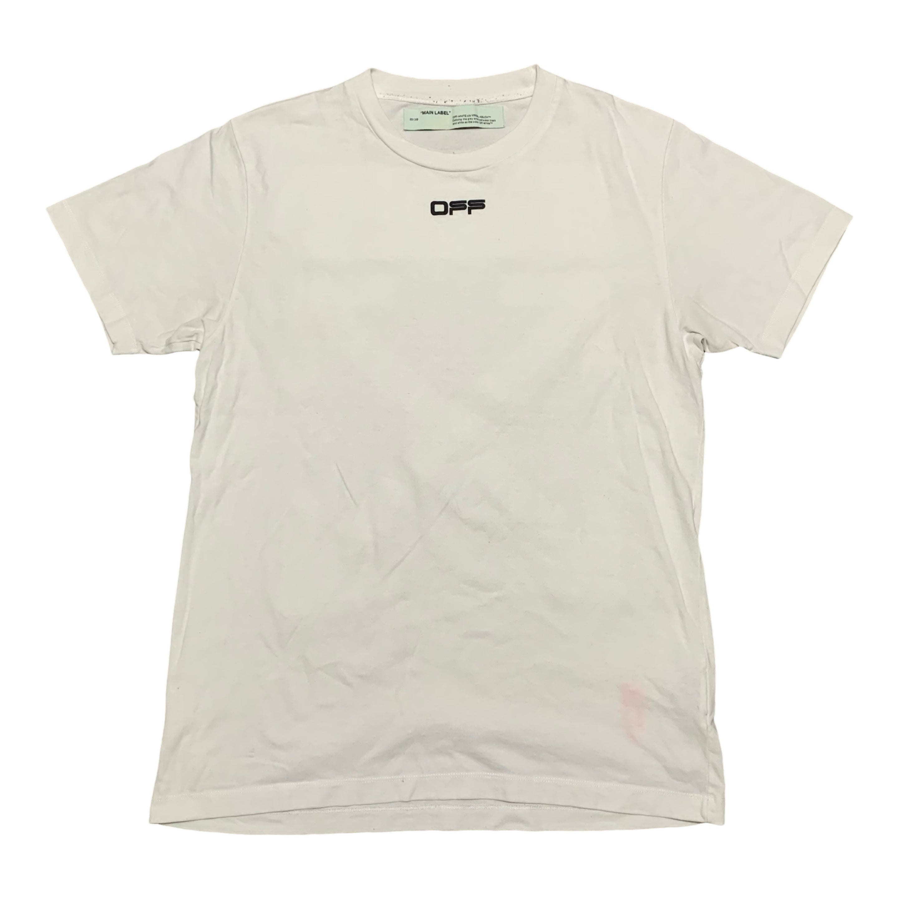 Off White Large Airport Arrows White Tee Virgil Abloh