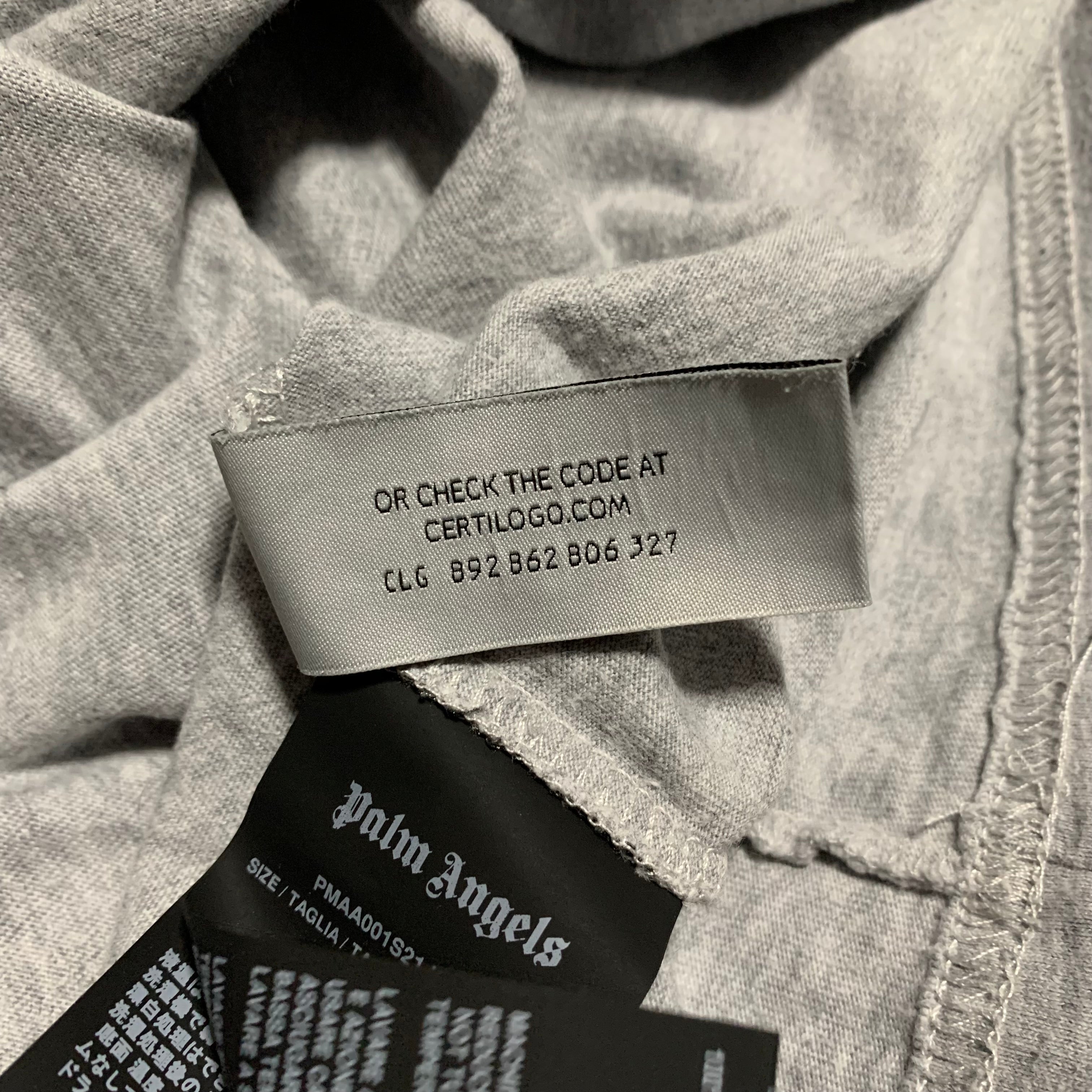 Palm Angels Medium Pirate Bear Grey Tee