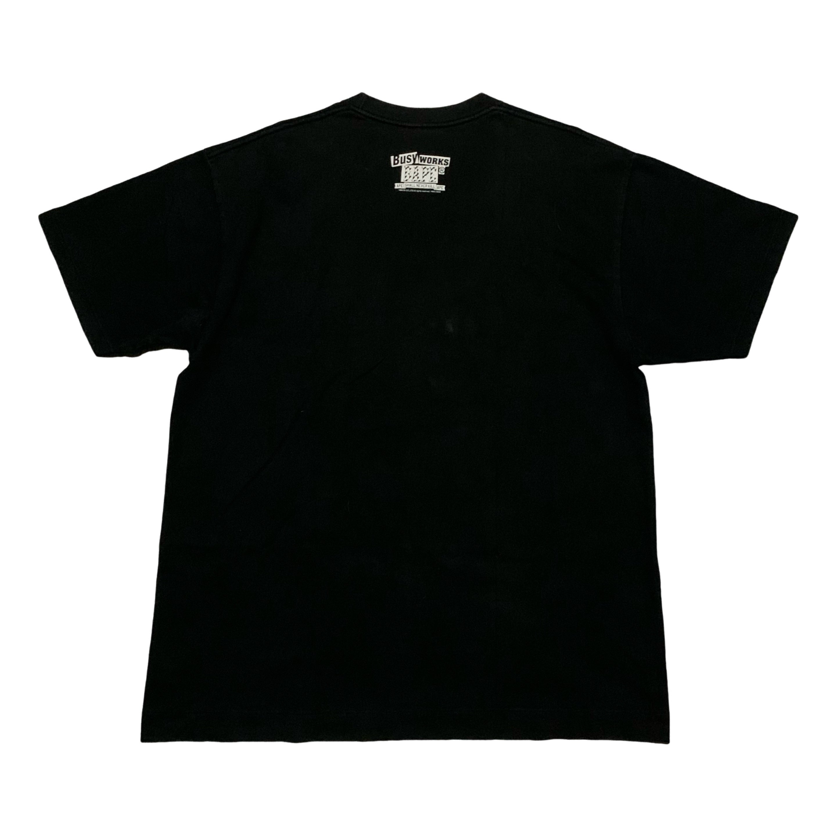 Bape XL College Graphic Black Tee A Bathing Ape 2006