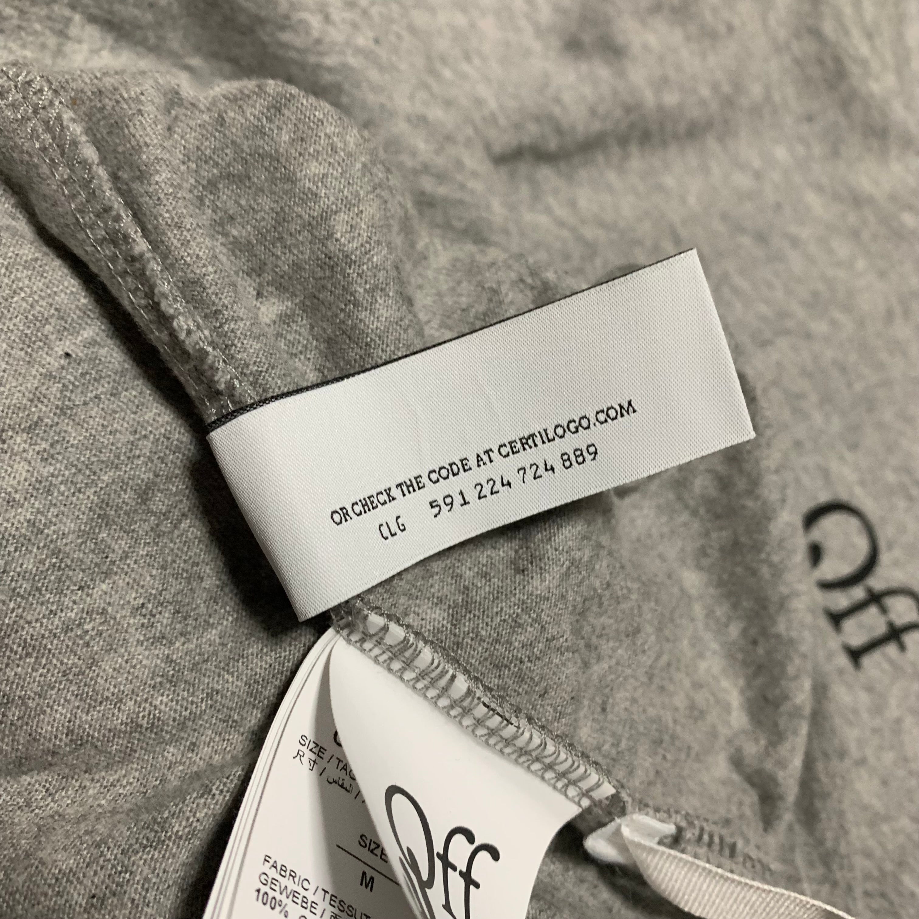 Off White Medium Degrade Arrows Grey Tee Virgil Abloh