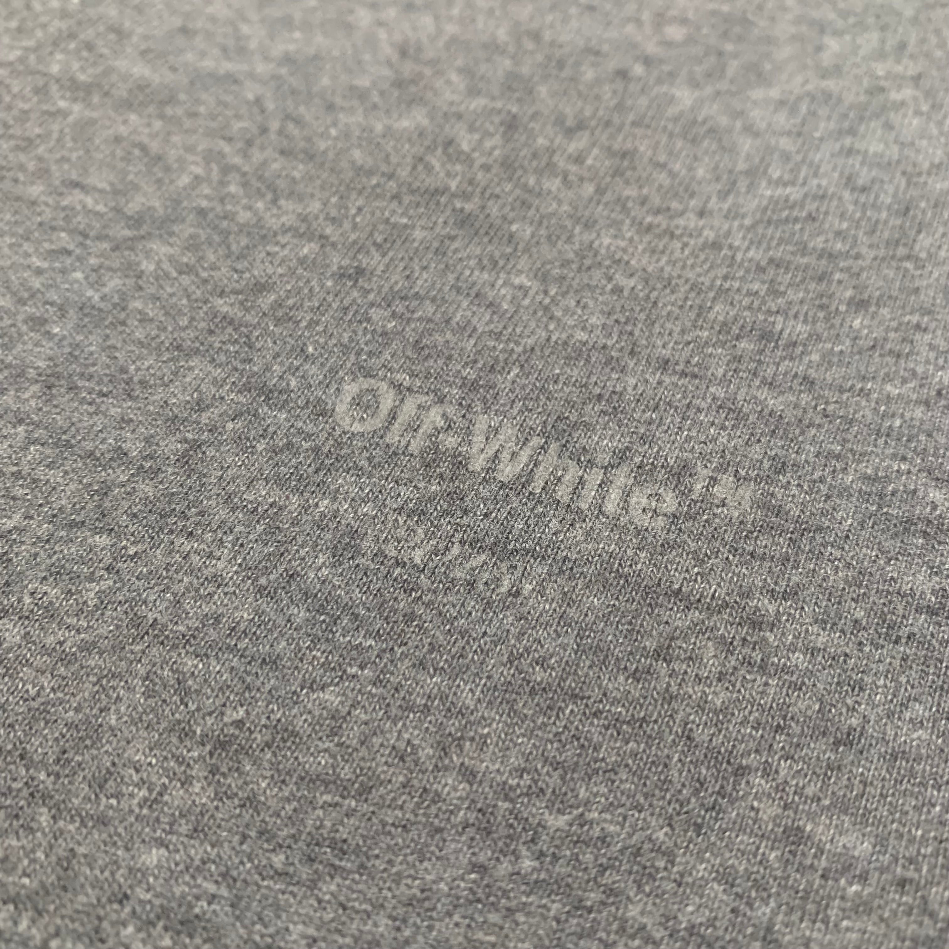 Off White Large Arrow Logo Grey Tee Virgil Abloh (OMAA027R20185032)