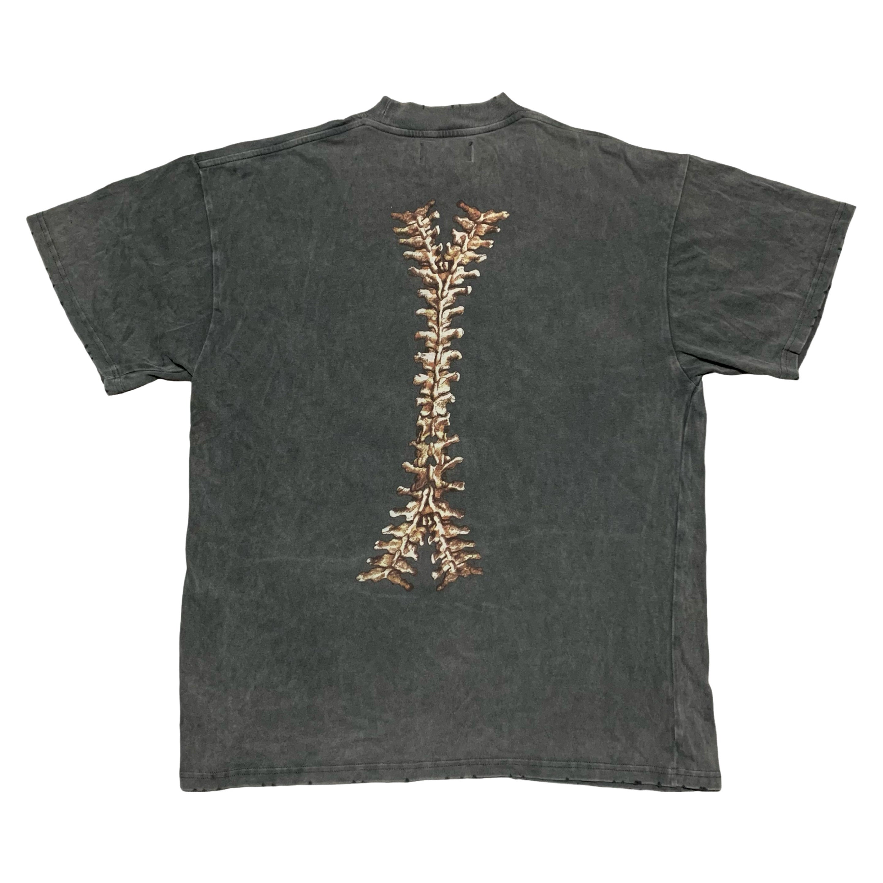 Represent Medium Bones Vintage Grey Tee Skeleton Graphic
