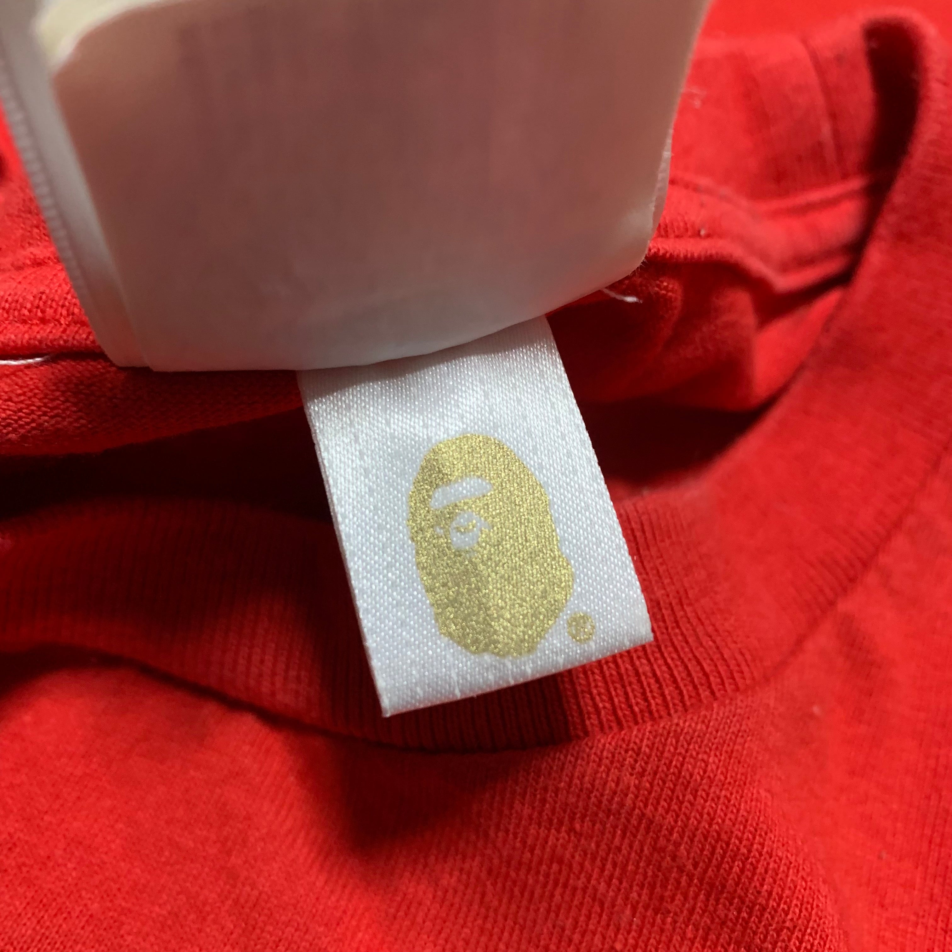 Bape Large By Bathing Ape Red Tee