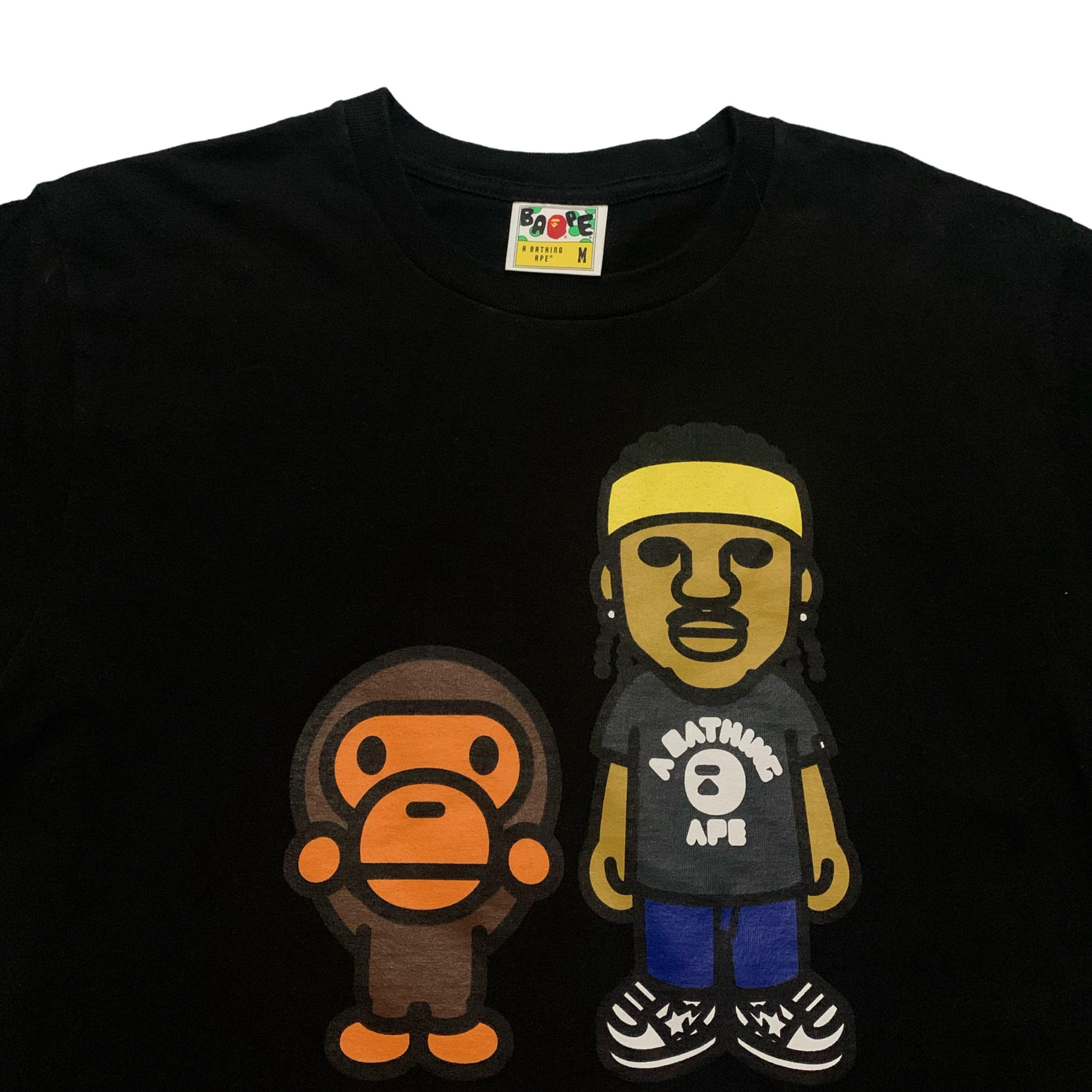 Bape Medium Pusha T Black Tee Baby Milo A Bathing Ape