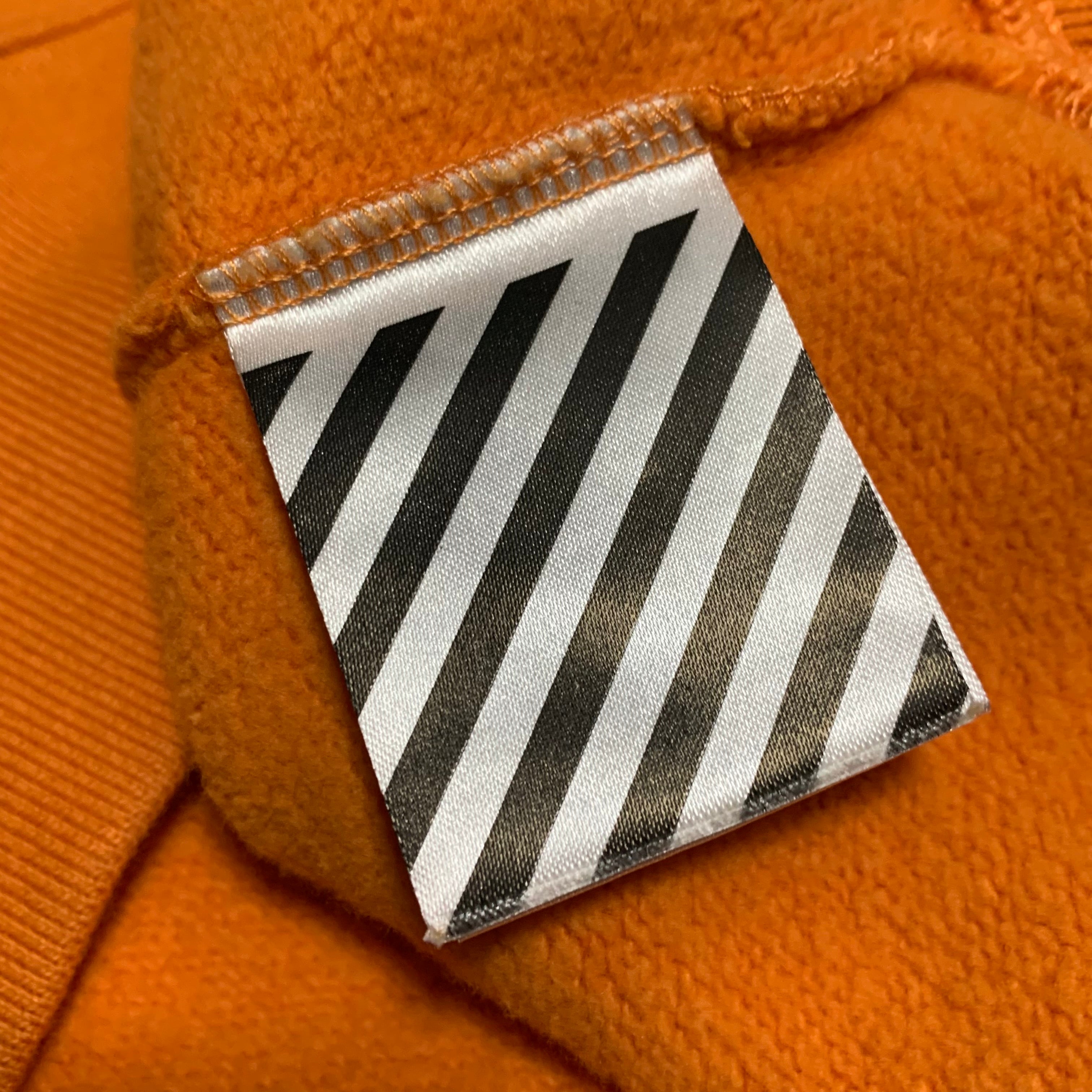 Off White Medium Arrows Graphic Orange Sweatshirt Crewneck Virgil Abloh