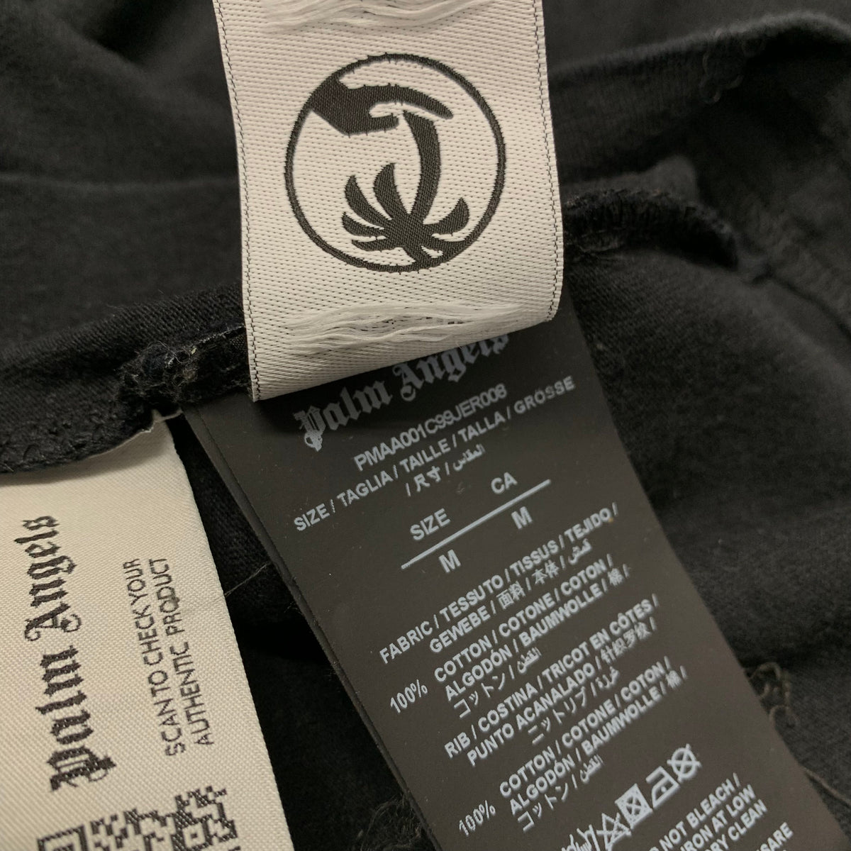 Palm Angels Medium Tee New York Sprayed Black T-Shirt