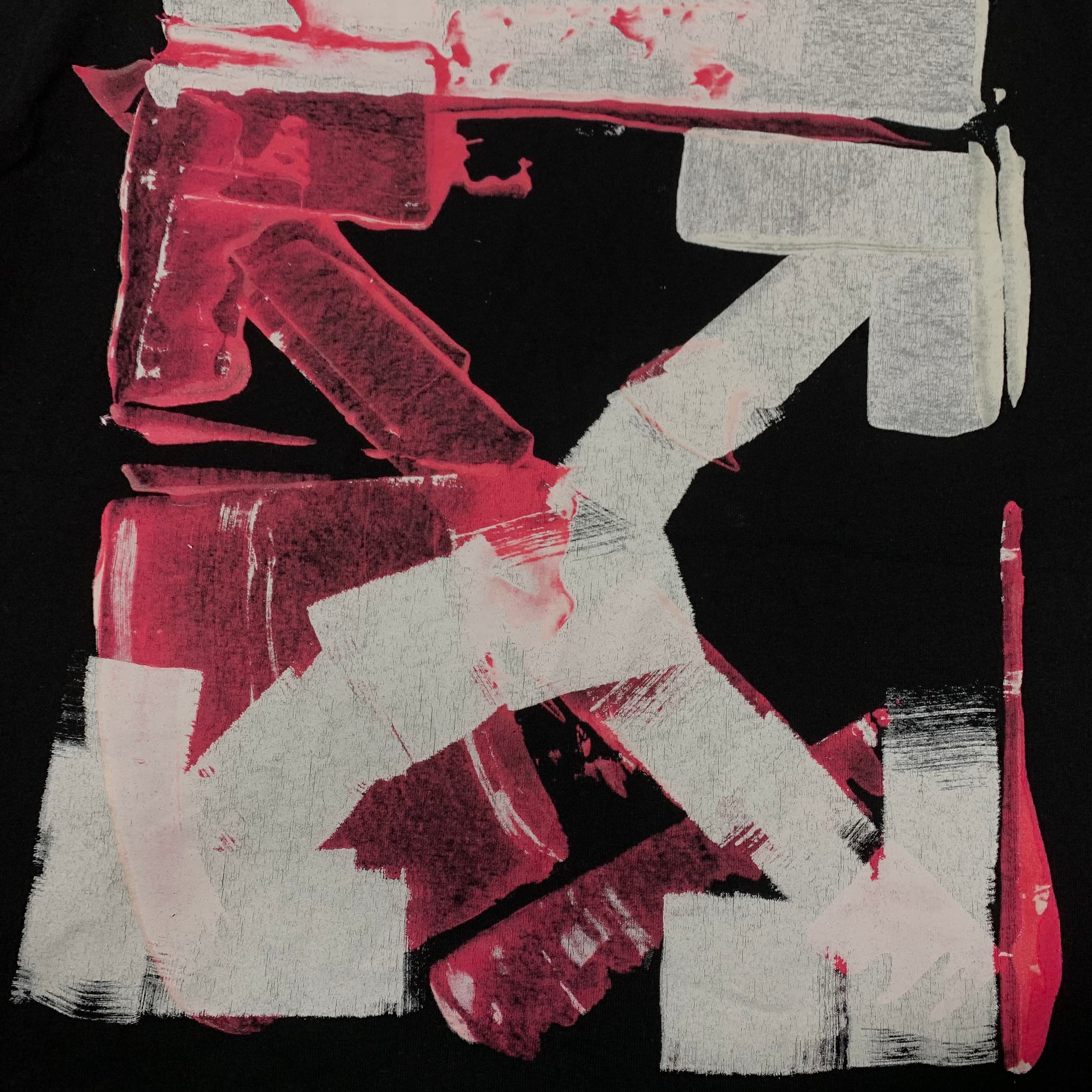 Off White Medium Tee Acrylic Arrows Black T-Shirt Virgil Abloh