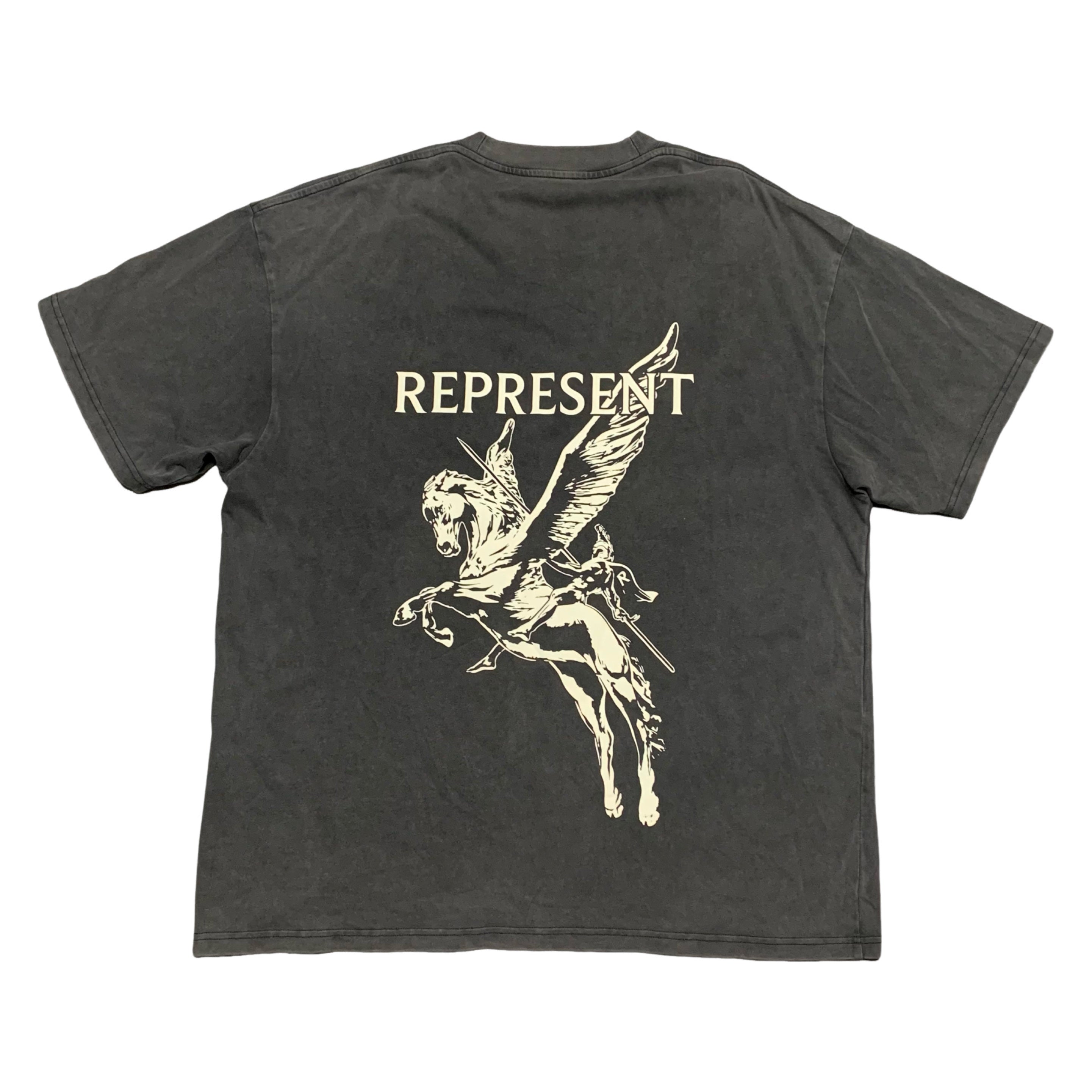 Represent Large Mascot Vintage Grey Pocket Tee