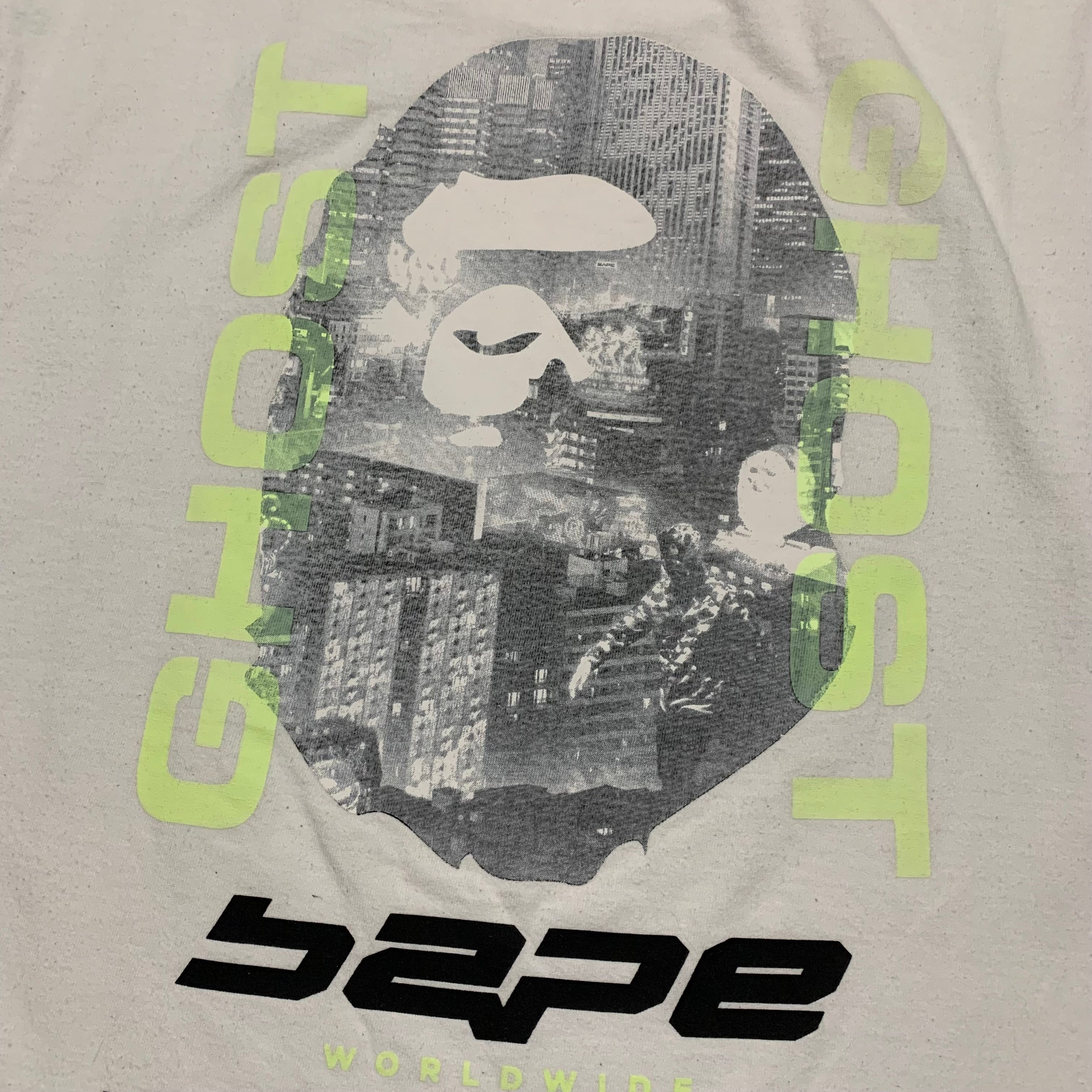 Bape Large Ghost Back Graphic White Tee A Bathing Ape