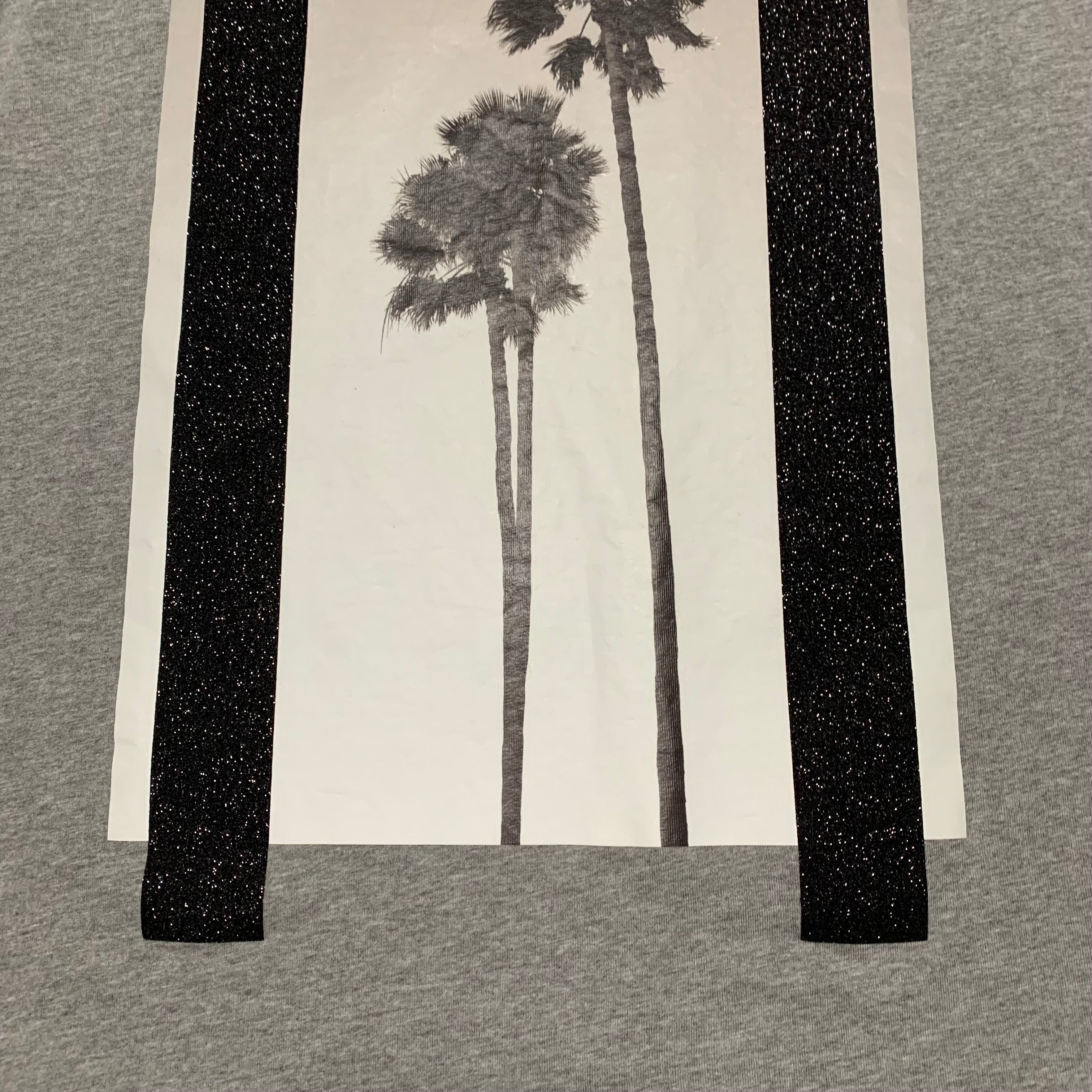 Palm Angels Small Plam Tree Graphic Grey Tee