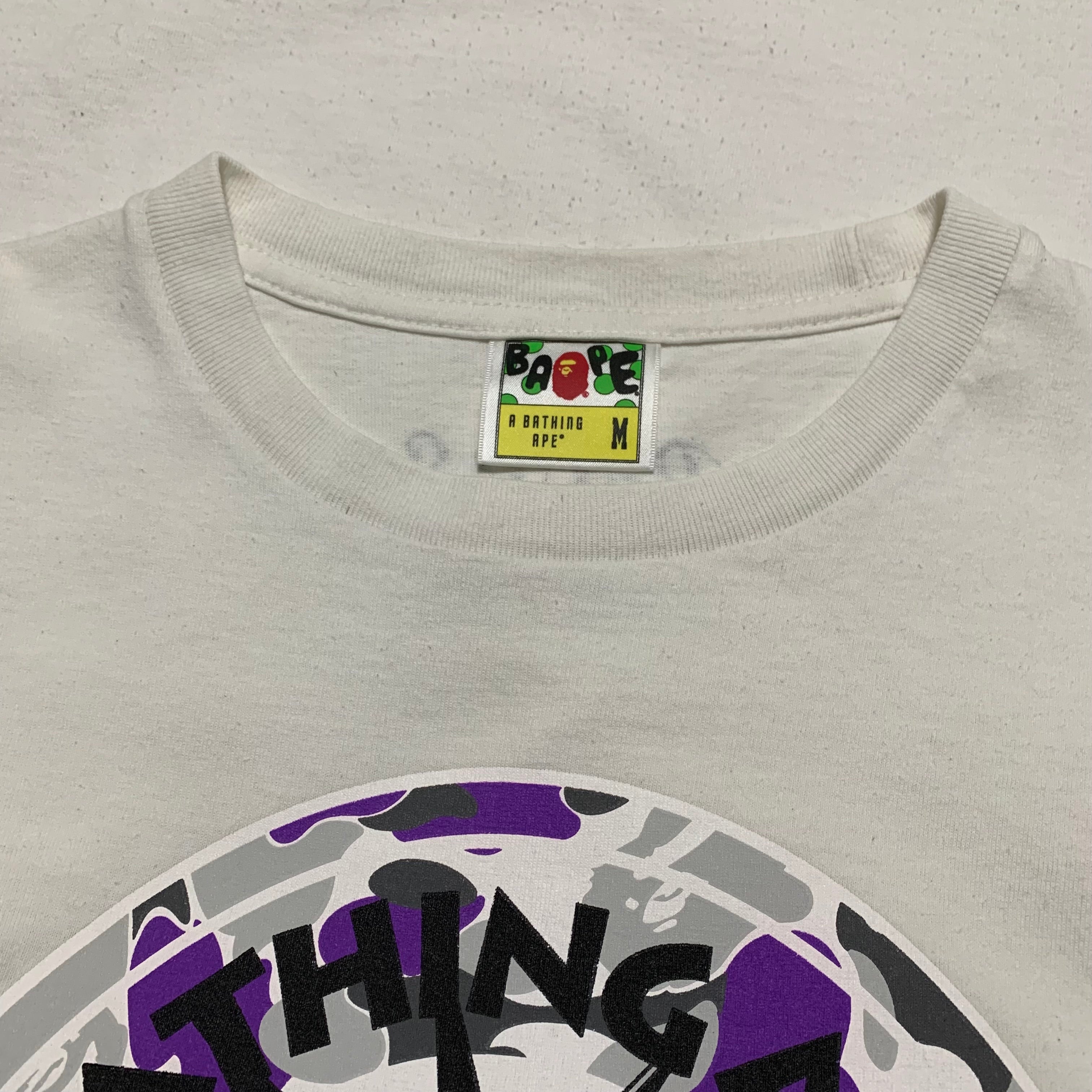 Bape Medium Busy Works New York Camo White Tee