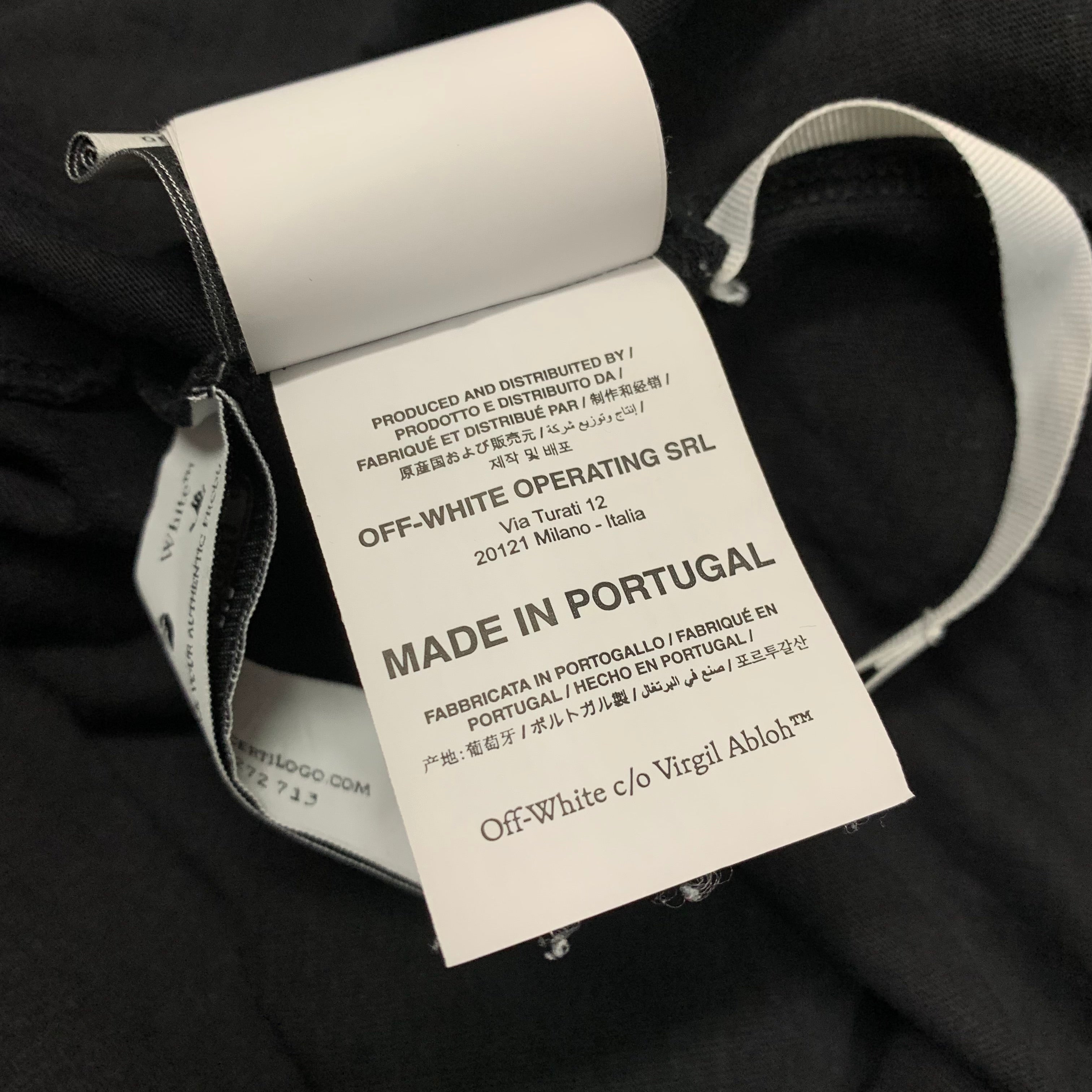 Off White Medium Tee Paint Arrows Black T-Shirt Virgil Abloh