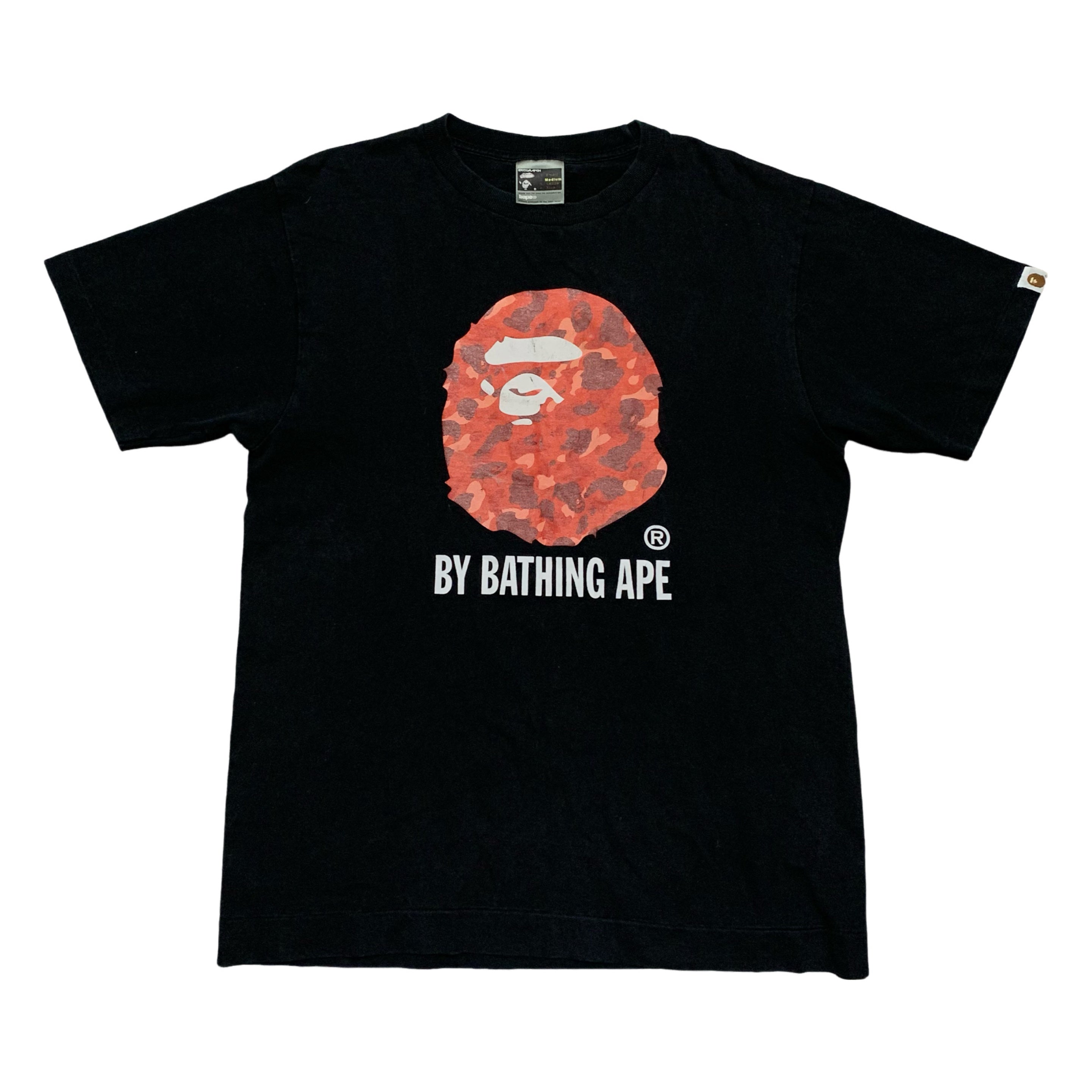 Bape Medium By Bathing Ape Red Camo Black Tee Vintage
