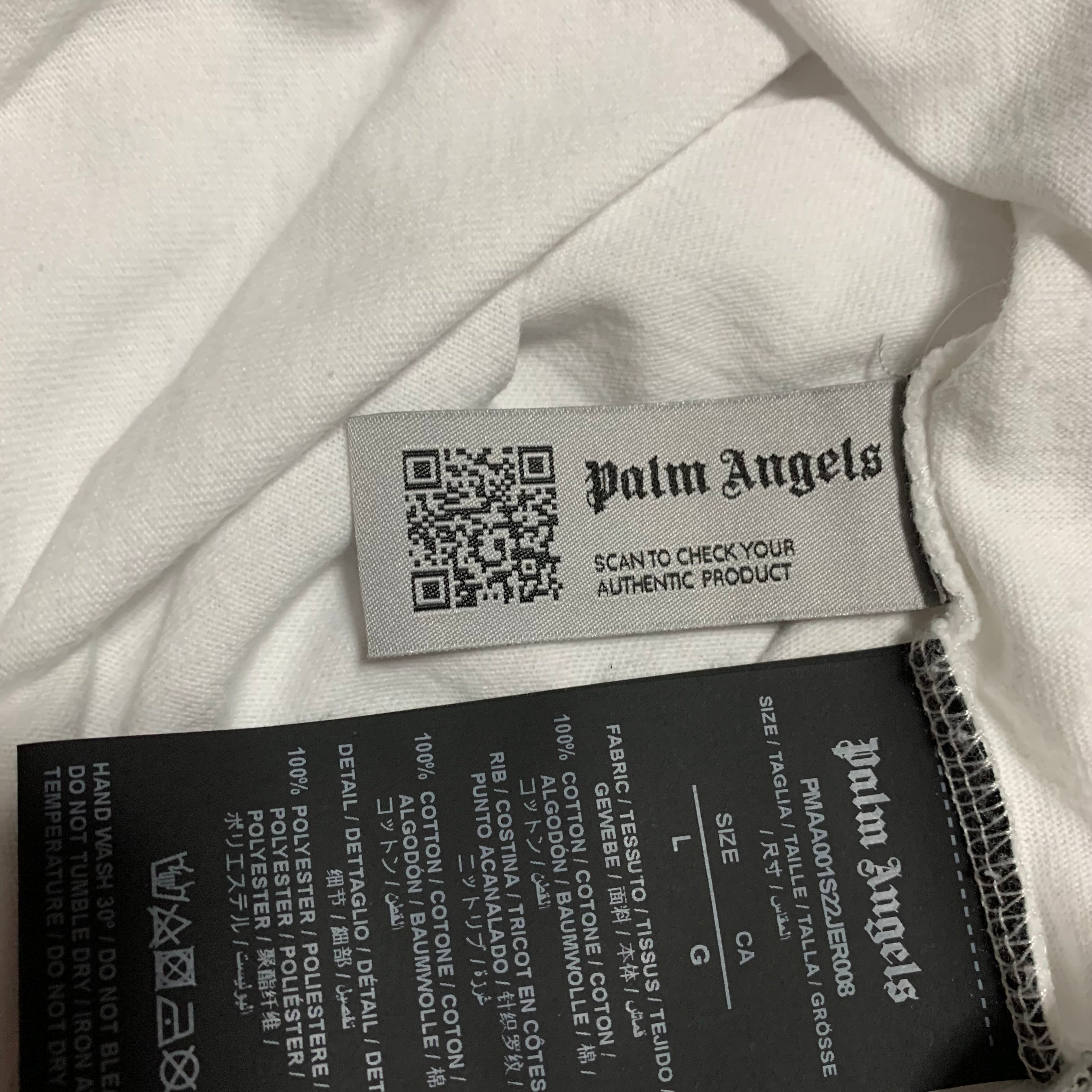 Palm Angels Large Sun Of Beach White Tee