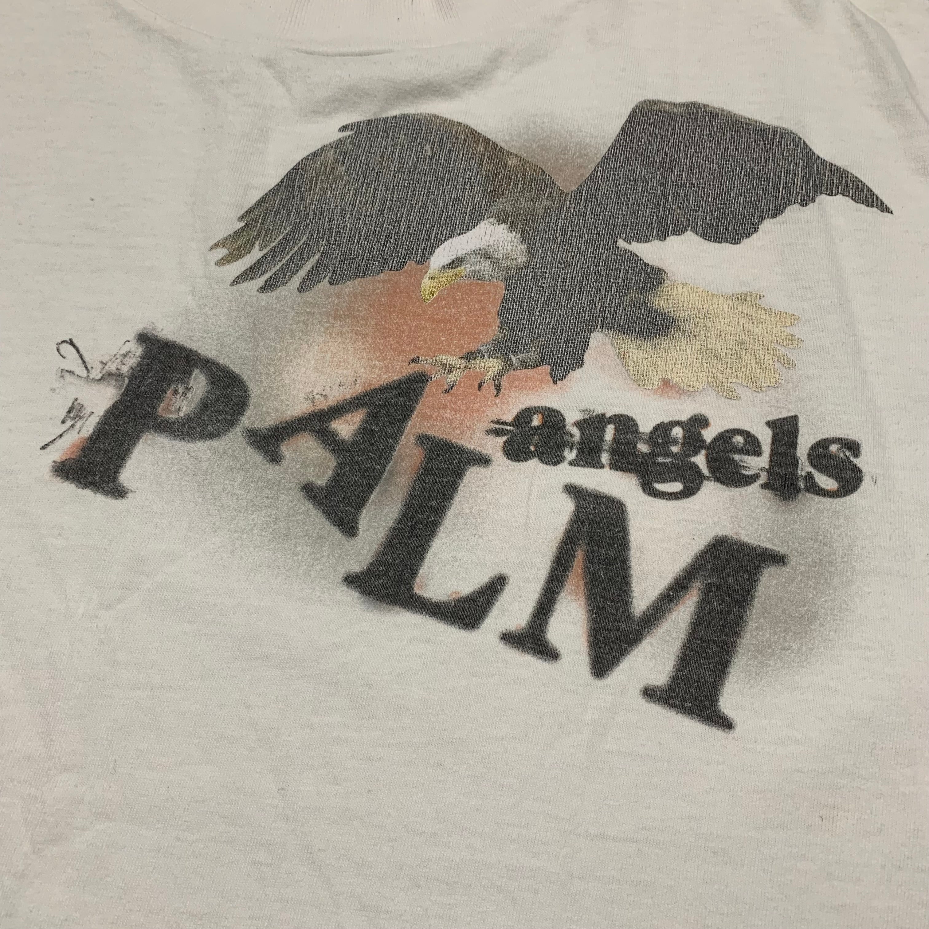 Palm Angels XXL Eagle Print White Tee