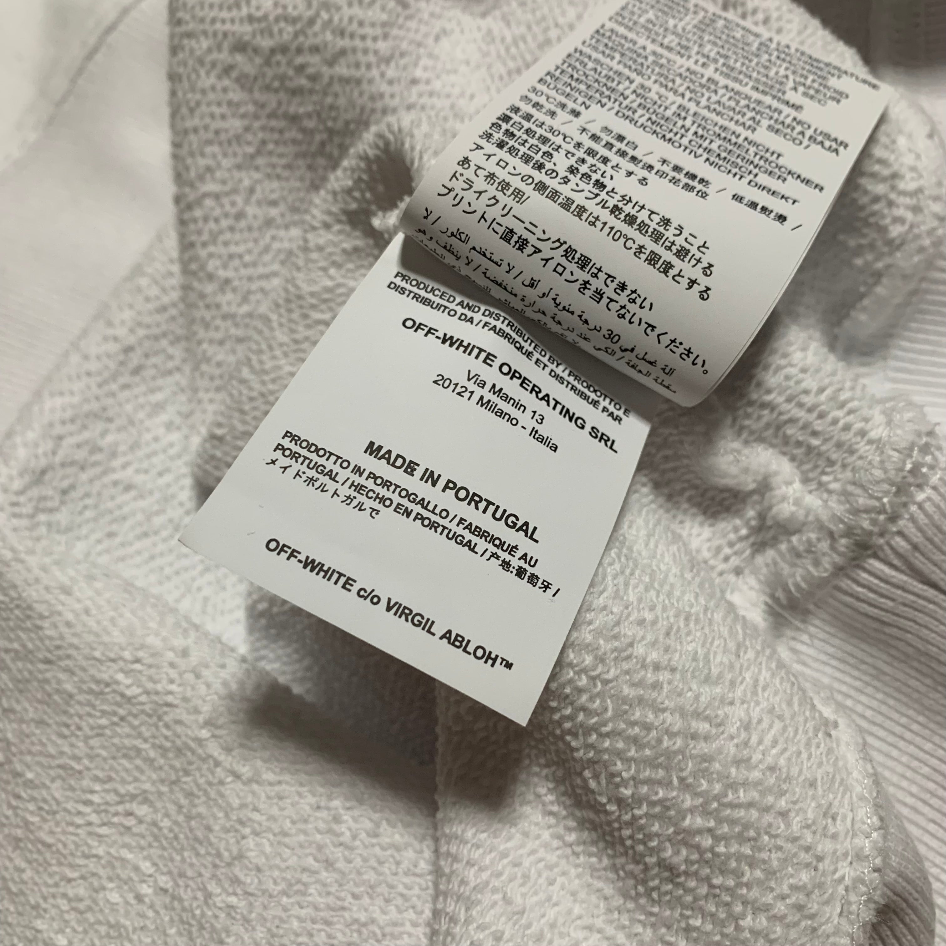 Off White Large 'Logo' White Sweatshirt Crewneck Virgil Abloh