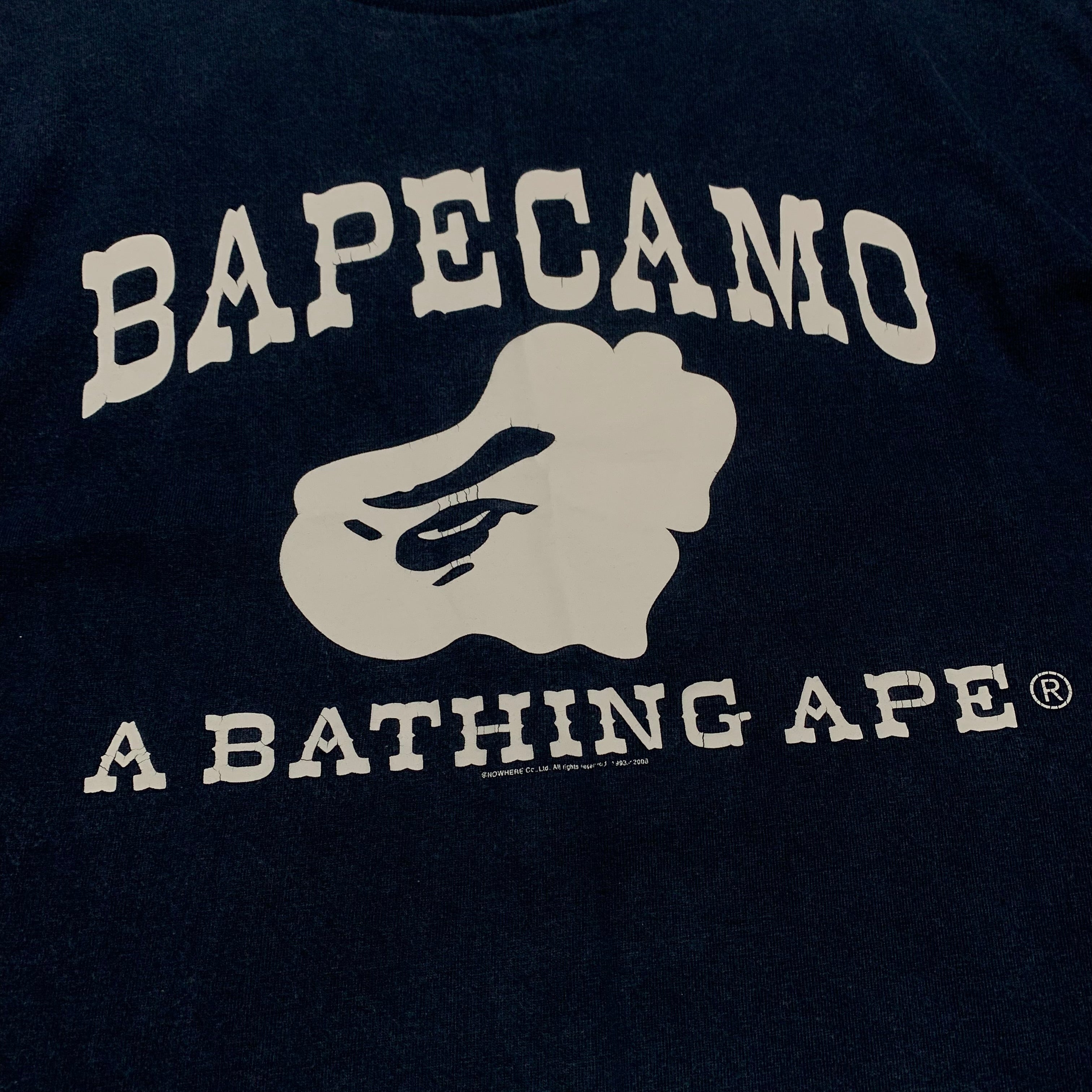Bape Large Bape Camo By Bathing Ape Navy Blue Tee 2008
