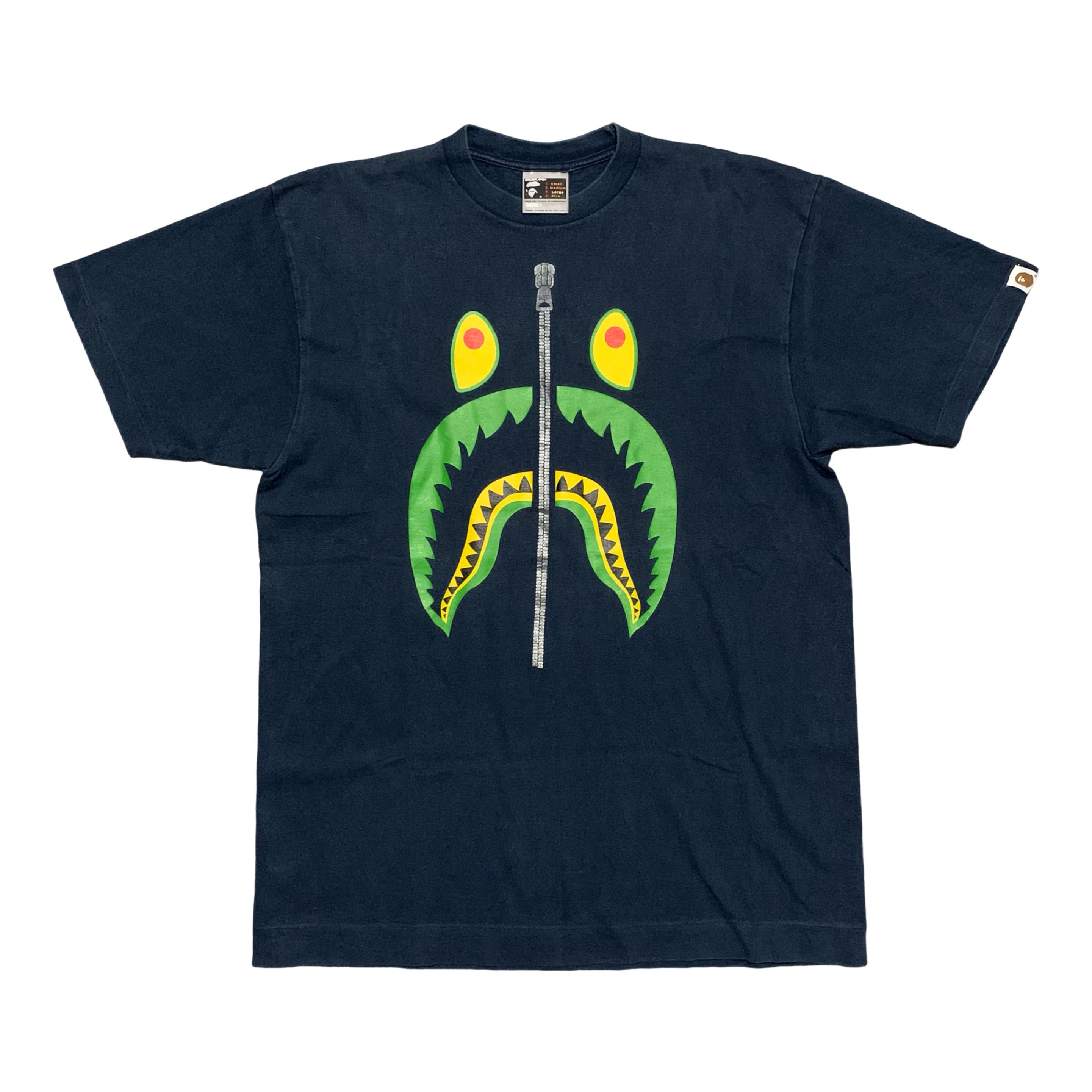 Bape Large Shark Navy Blue Tee A Bathing Ape Vintage OG